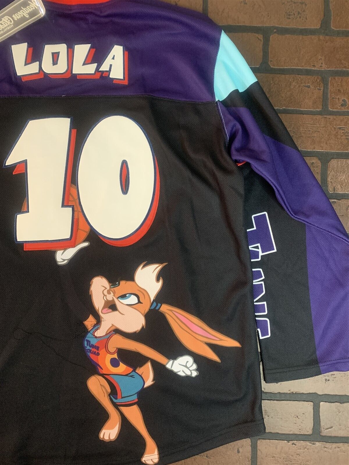 TUNE SQUAD Lola Bunny Headgear Classics Hockey Purp Jersey~Never Worn~M L XL 2X