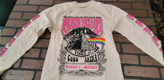 PINK FLOYD- 2021 Dark Side Cobo Arena Cream LS T-shirt ~Licensed / New~S/M & M/L