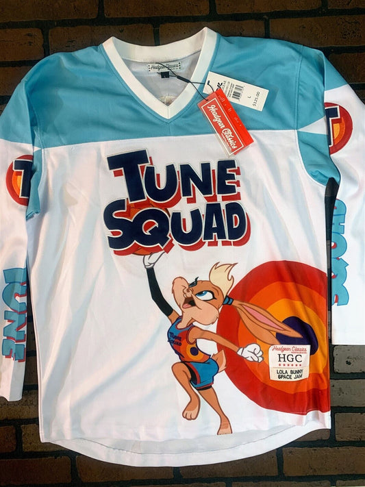 TUNE SQUAD Lola Bunny Headgear Classics Hockey Teal Jersey ~Never Worn~ M L XL