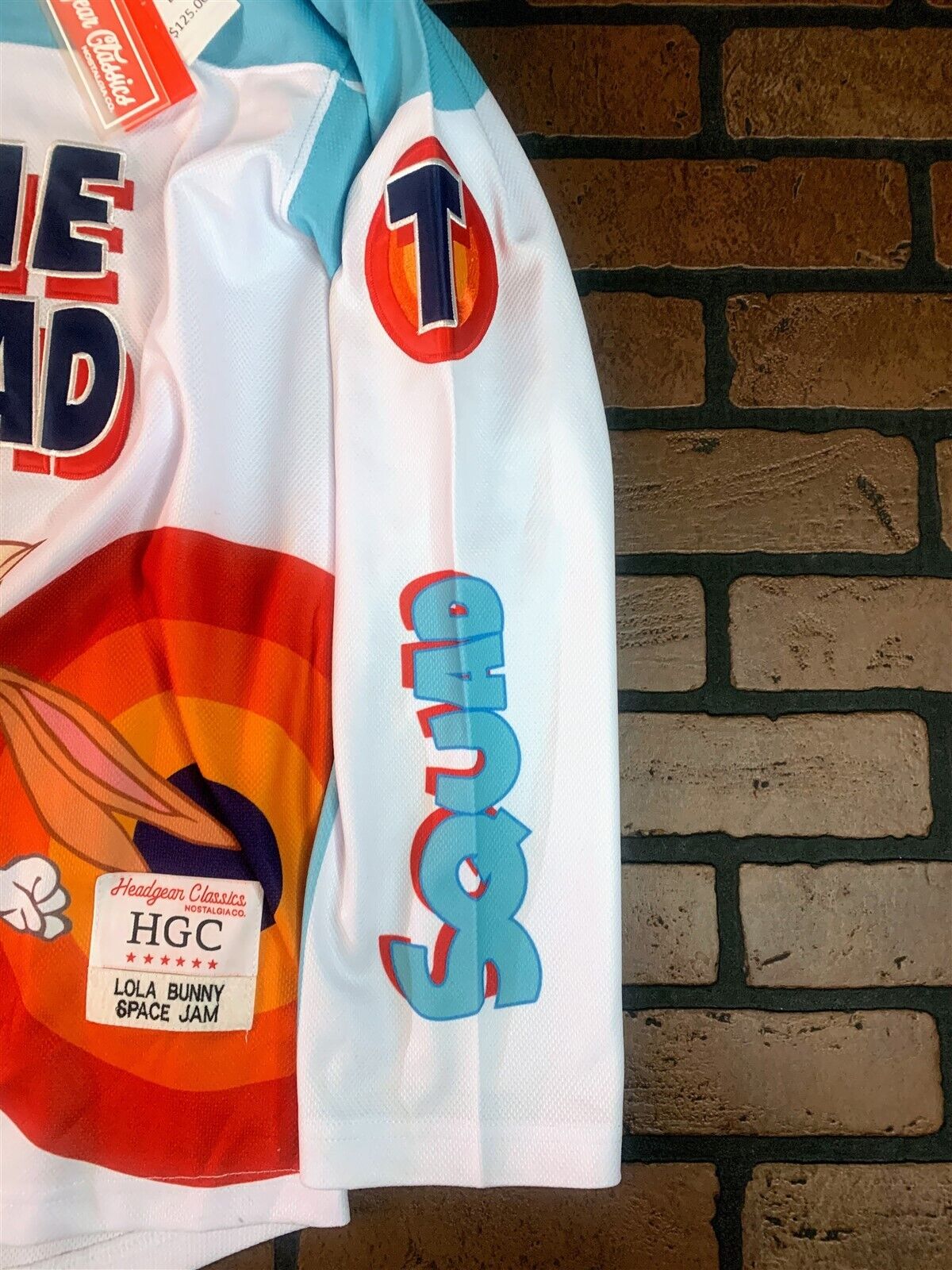 TUNE SQUAD Lola Bunny Headgear Classics Hockey Teal Jersey ~Never Worn~ M L XL