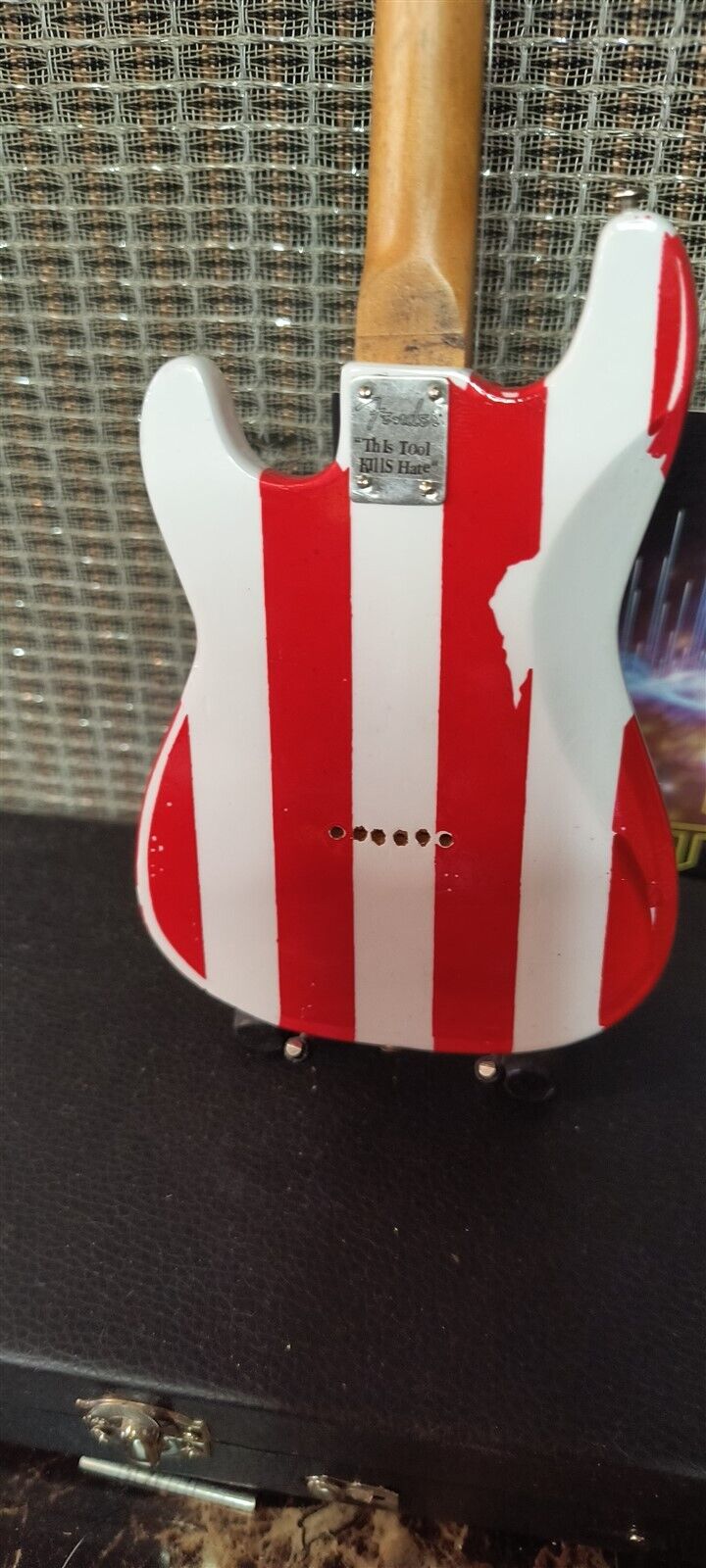 WAYNE KRAMER - Stars N' Stripes Fender Strat 1:4 Scale Replica Guitar~Axe Heaven