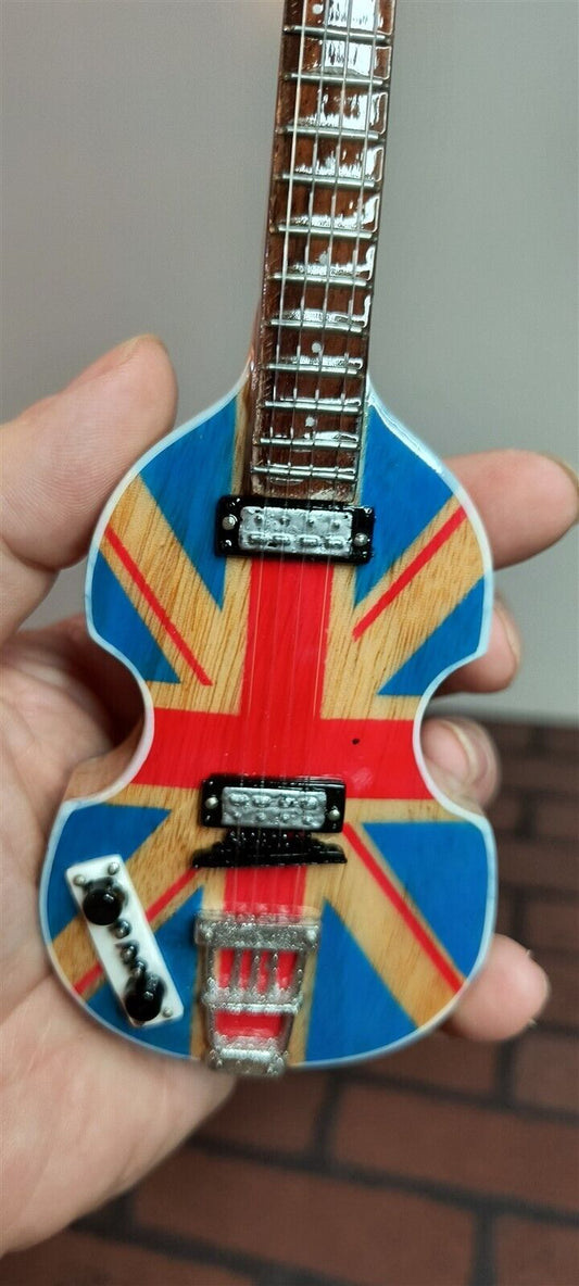 PAUL McCartney - Union Jack UK Violin 1:4 Scale Replica Bass Guitar ~Axe Heaven~