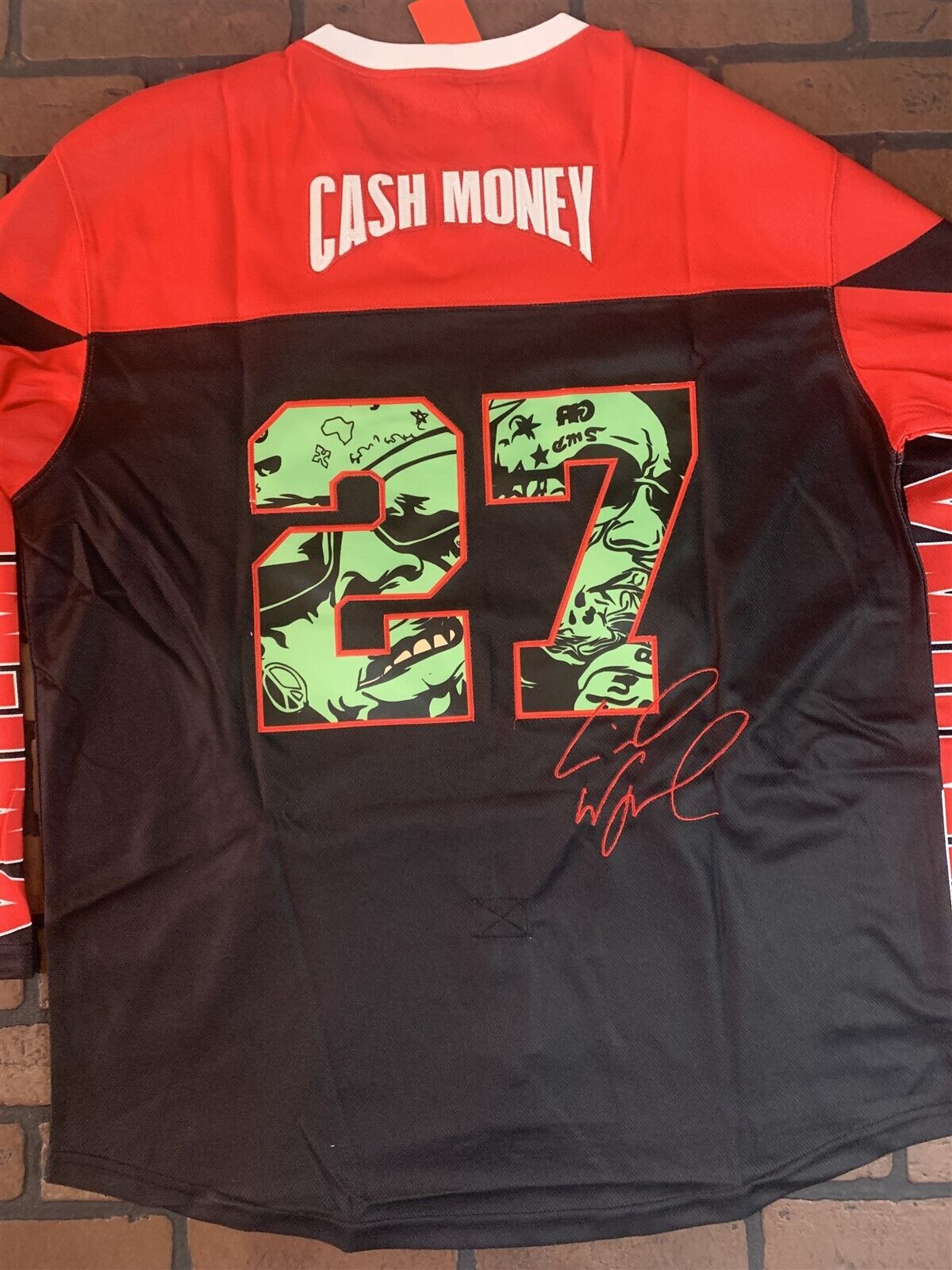 CASH MONEY Headgear Classics Hockey Red Jersey ~Never Worn~