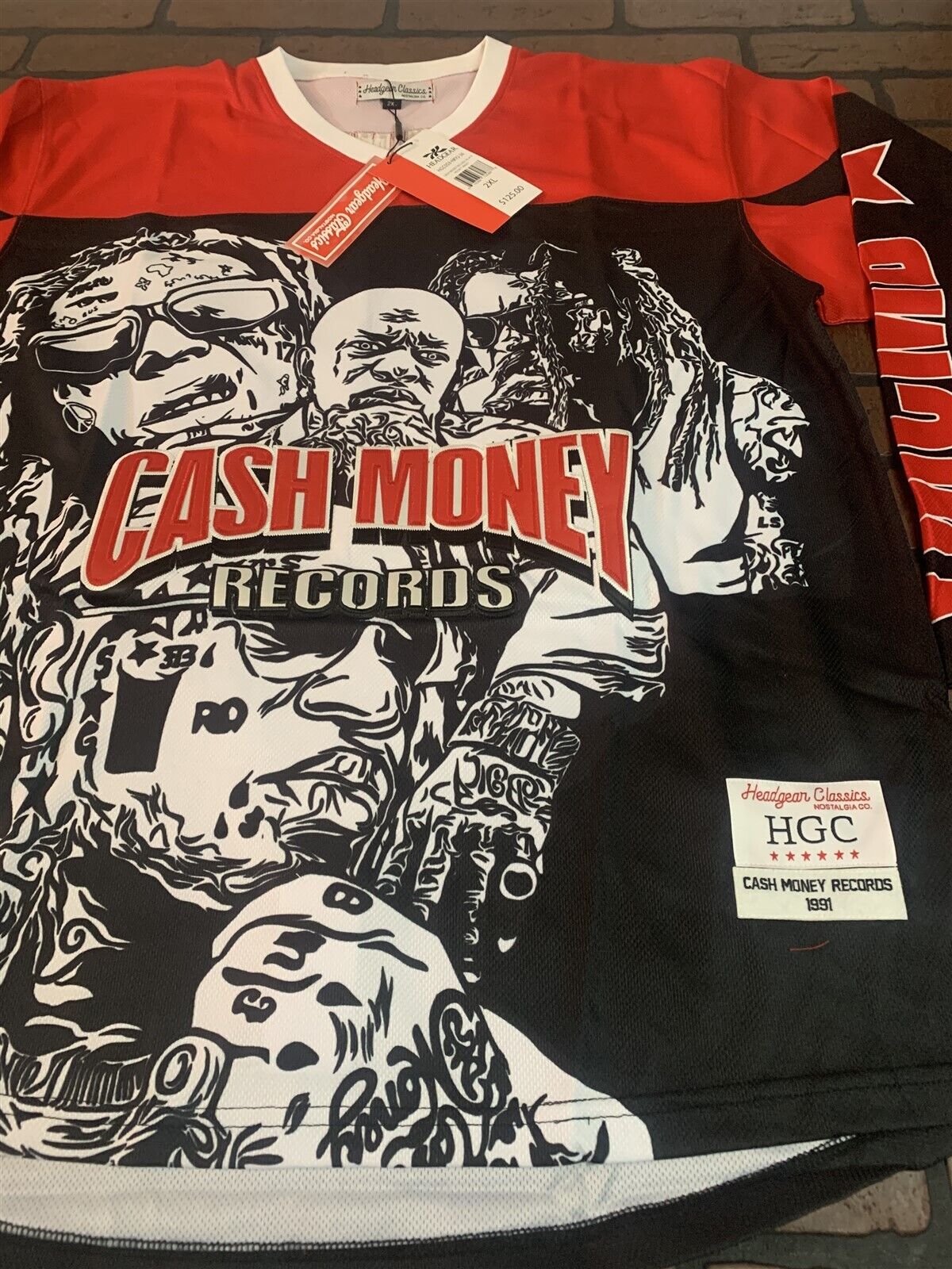 CASH MONEY Headgear Classics Hockey Red Jersey ~Never Worn~
