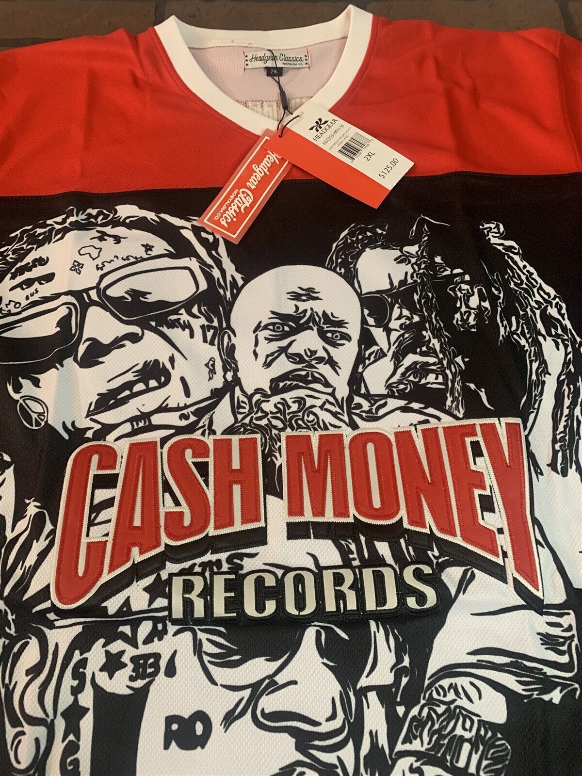 CASH MONEY Headgear Classics Hockey Red Jersey ~Never Worn~