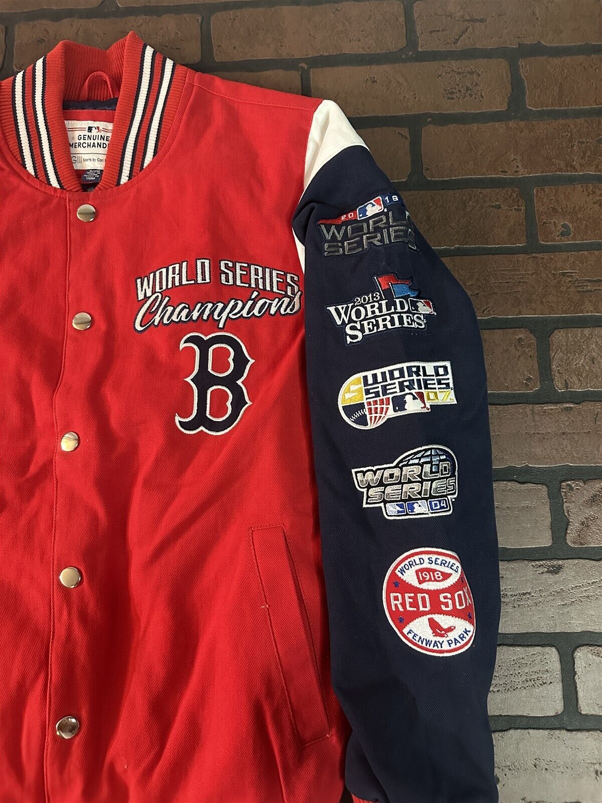 BOSTON RED SOX G-III 9X World Series Varsity Jacket~Never Worn~S M L XL 2XL