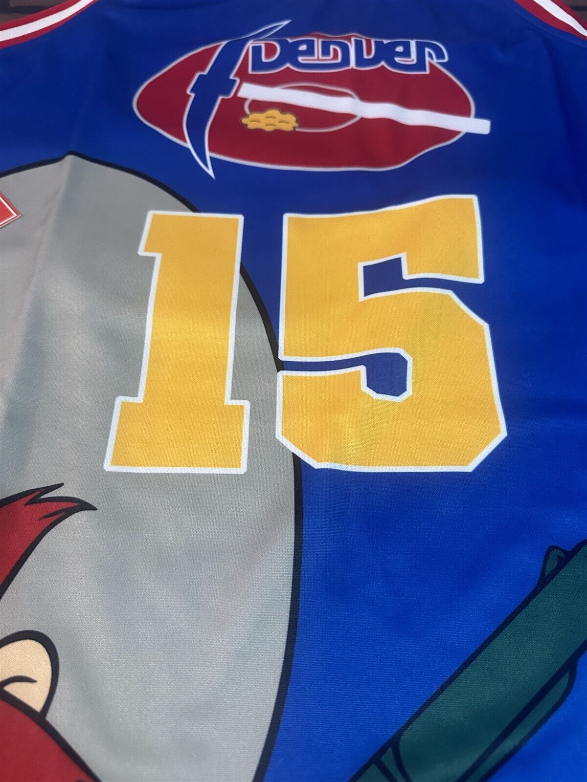 YOSEMITE SAM / DENVER Retro Headgear Classics Basketball Jersey ~Never Worn~ L