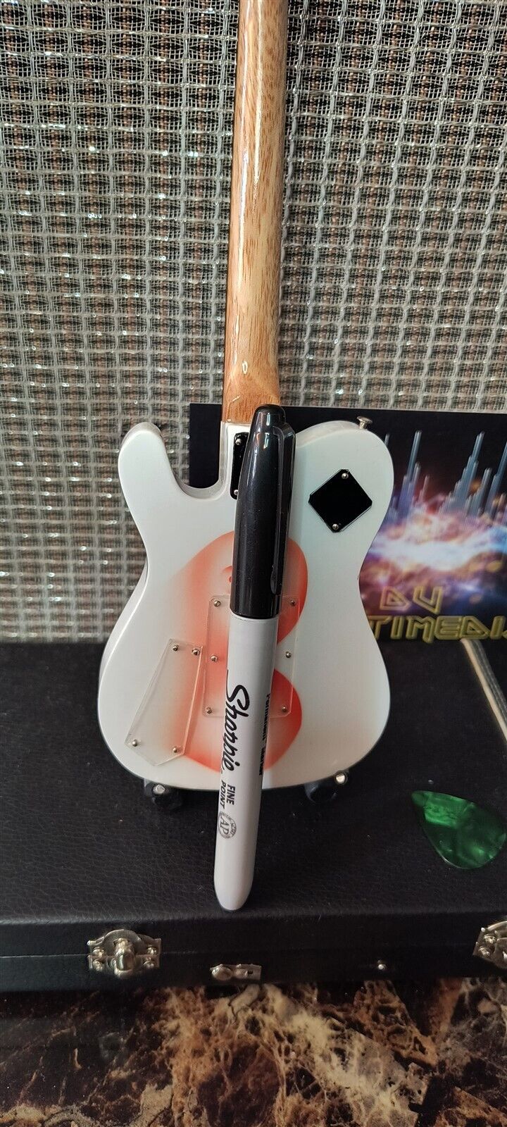 MICK MARS - Signature White Girls x3 1:4 Scale Replica Guitar ~Axe Heaven~