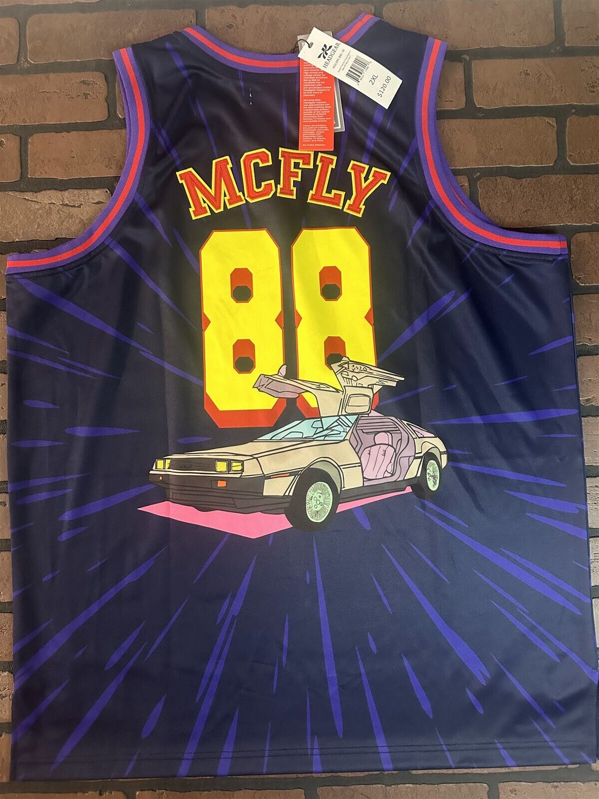BACK TO THE FUTURE Marty McFly Headgear Classics Basketball Jersey~Never Worn