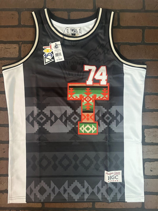 TRIBAL TISA Black Headgear Classics Basketball Jersey ~Never Worn~ L