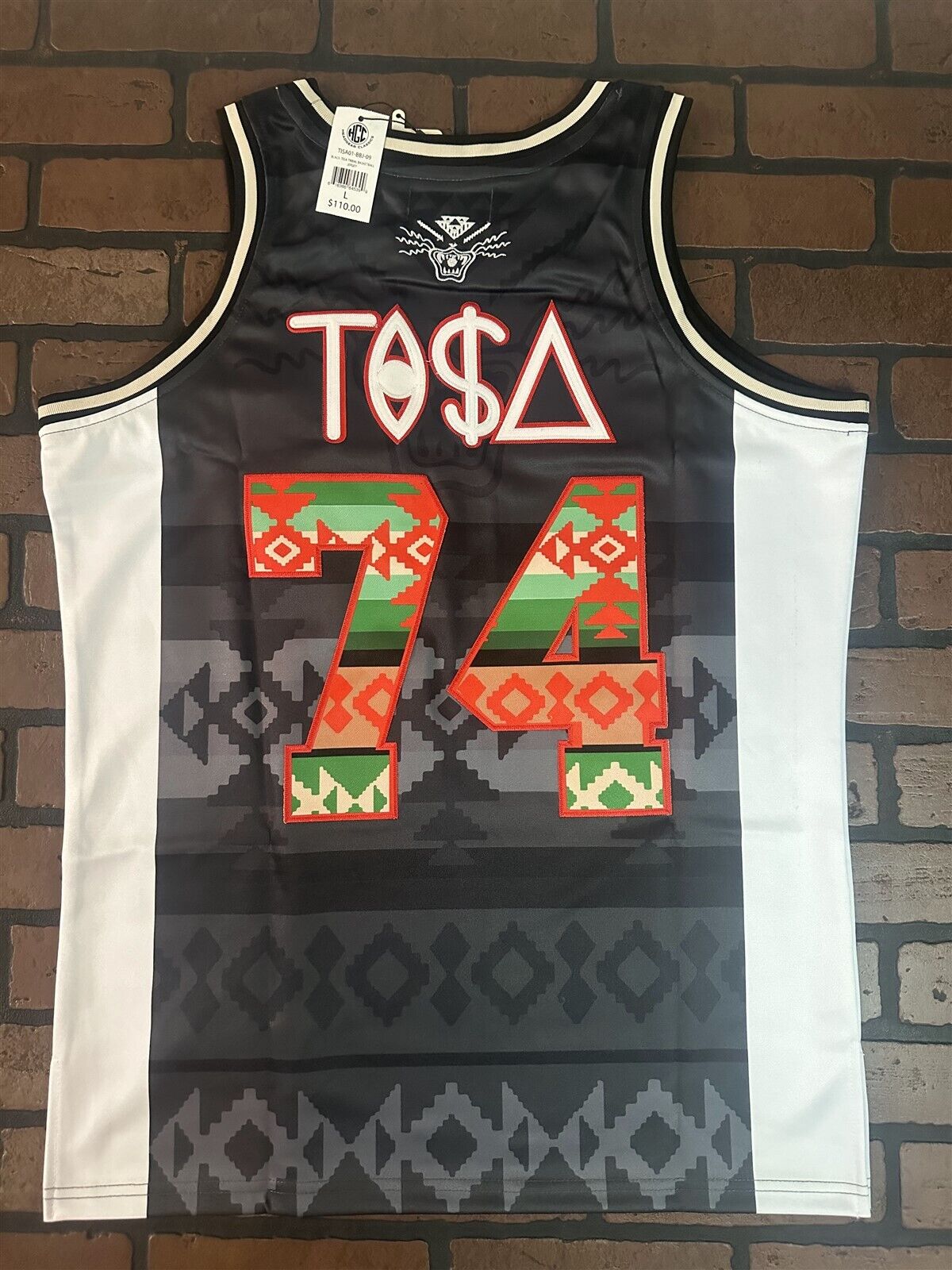 TRIBAL TISA Black Headgear Classics Basketball Jersey ~Never Worn~ L