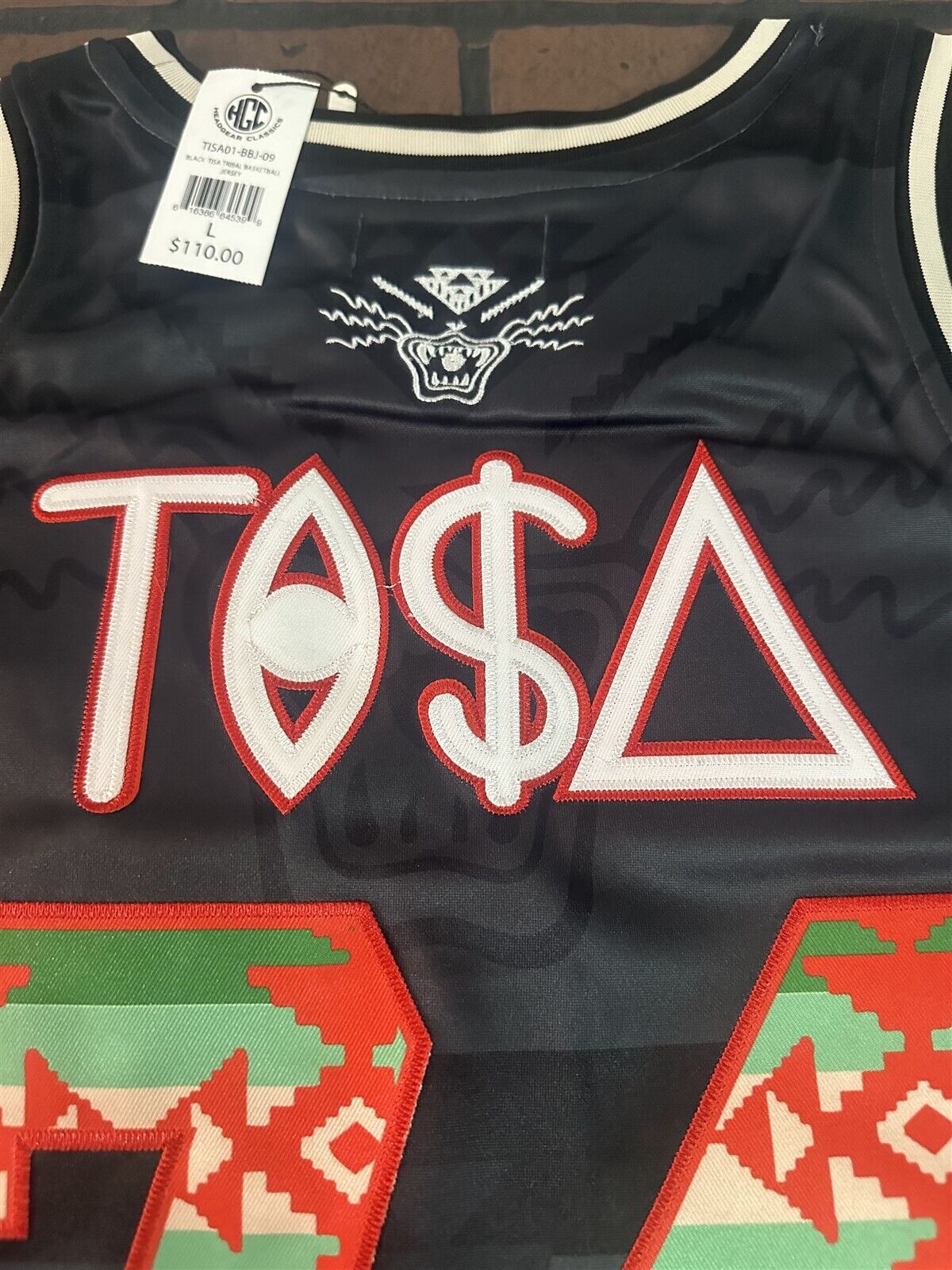 TRIBAL TISA Black Headgear Classics Basketball Jersey ~Never Worn~ L