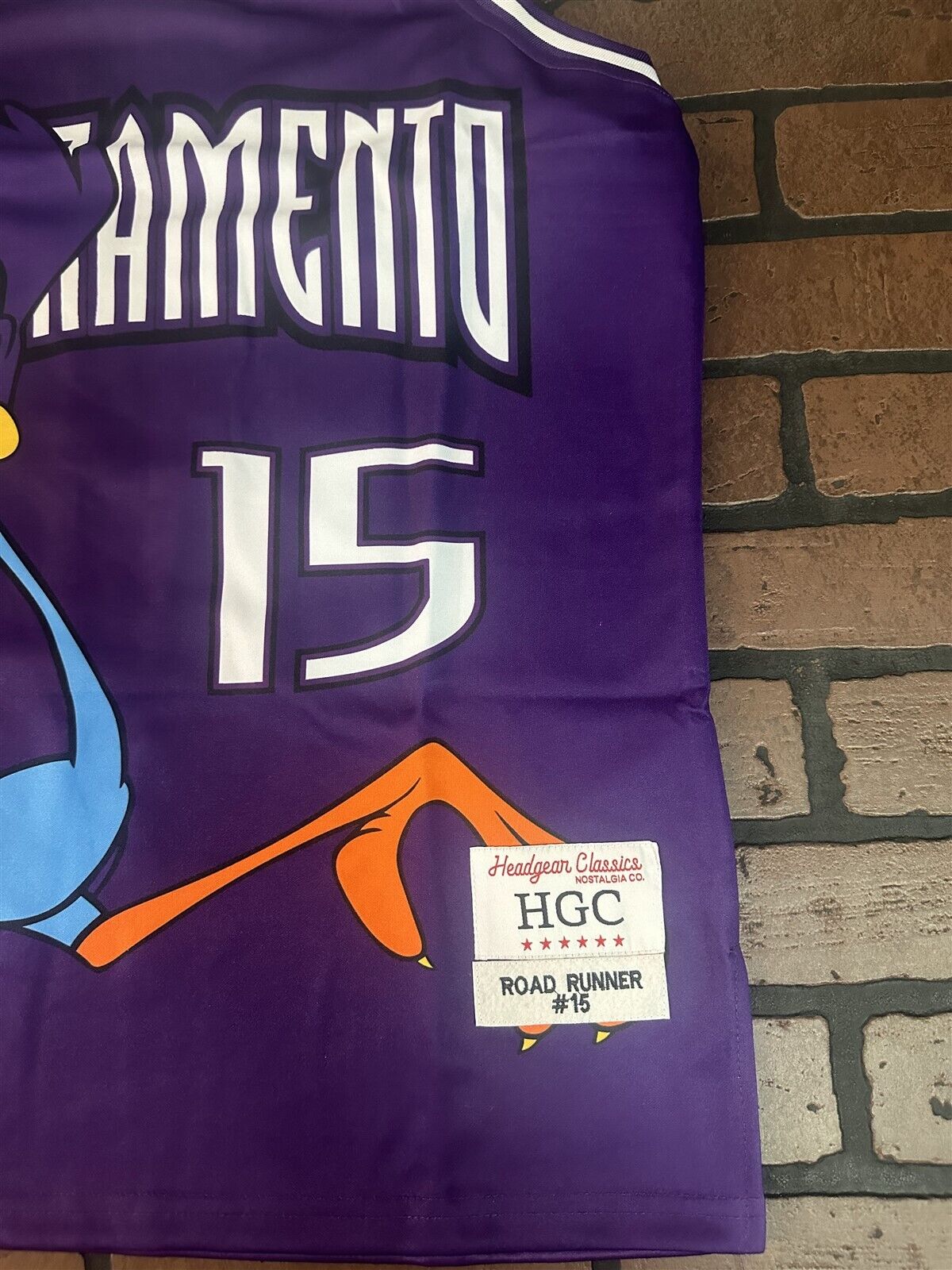 ROADRUNNER/SACRAMENTO Purple Headgear Classics Basketball Jersey ~Never Worn~S L