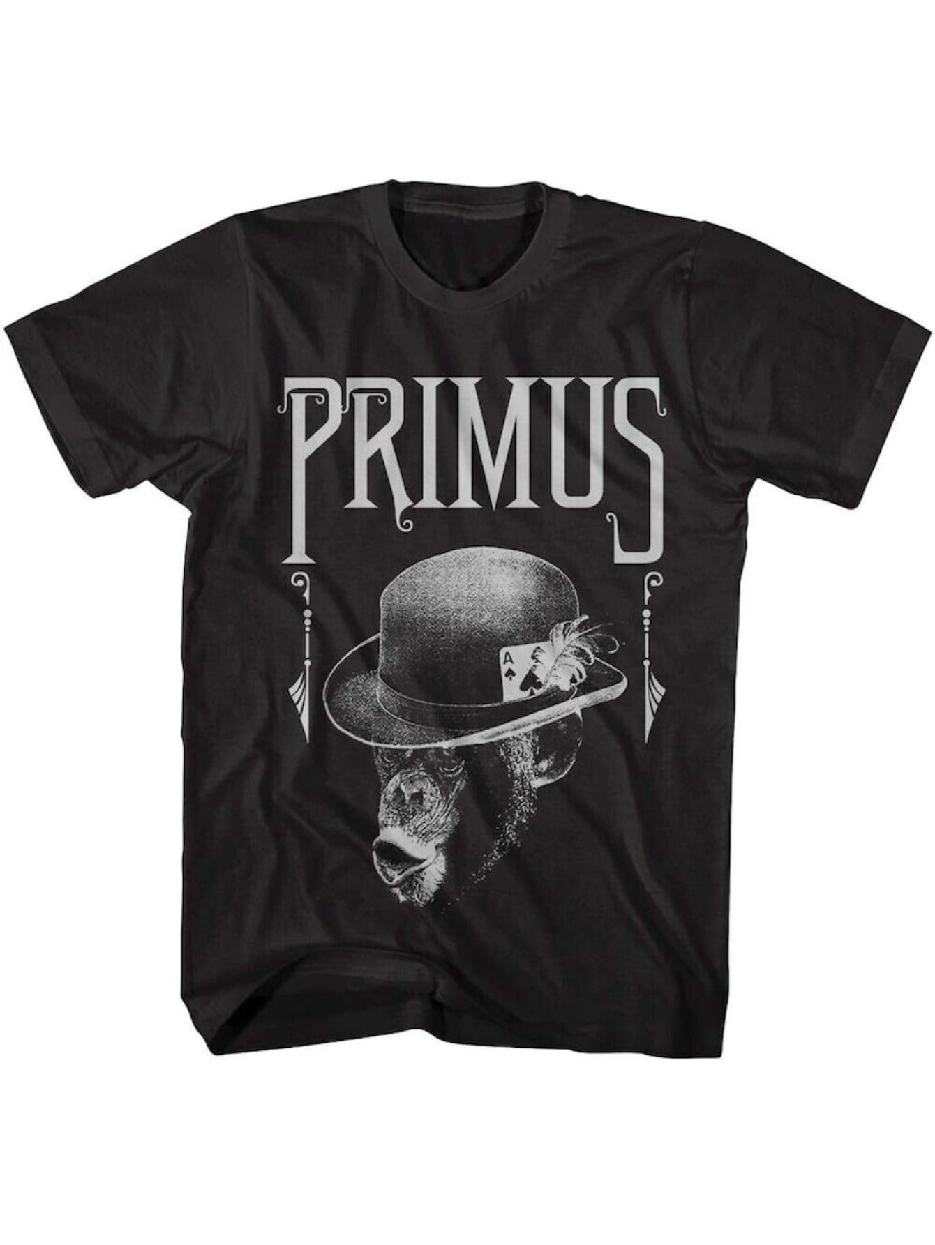 Primus Band Fancy Monkey Graphic T-Shirt – 100% Cotton, Loose Fit Crew Neck Tee for Adults - Premium T-Shirt from Lizard Vigilante - Just $24.88! Shop now at Lizard Vigilante