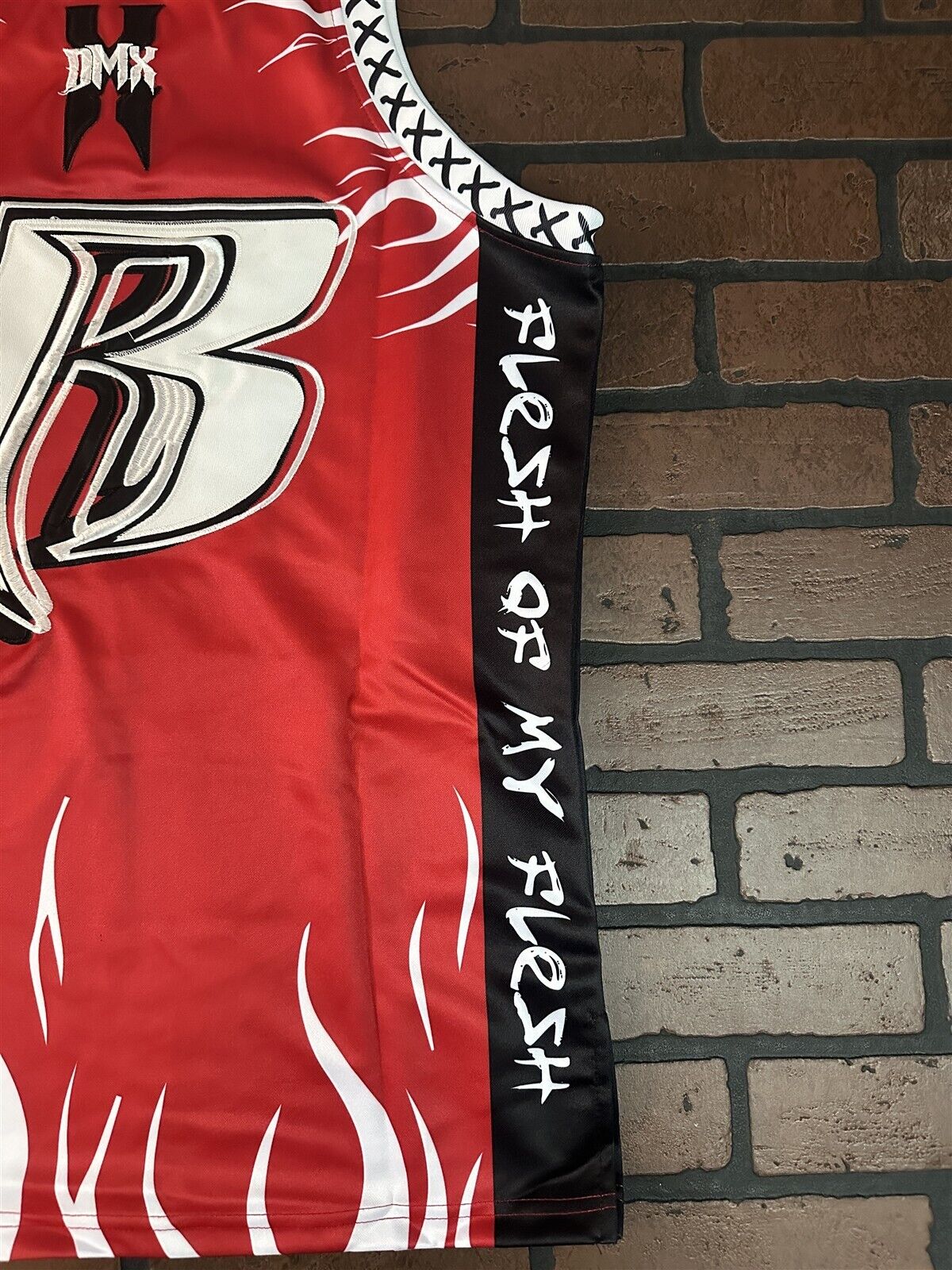 DMX-Red Dark Man X Headgear Classics Basketball Jersey~Never Worn~S M L XL 2X 3X