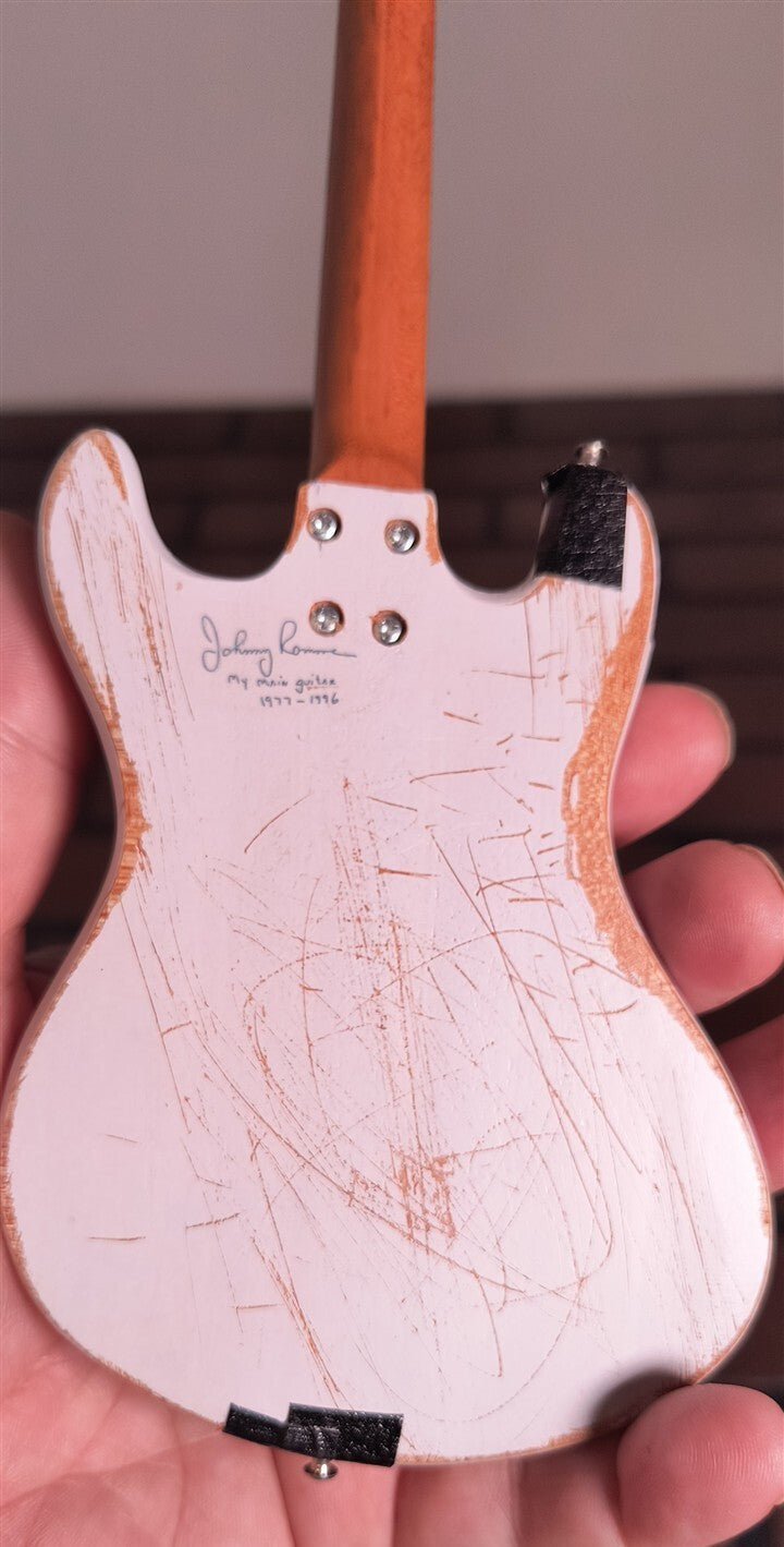 JOHNNY RAMONE -Sig 1965 Mosrite Ventures II Replica 1:4 Scale Guitar ~Axe Heaven