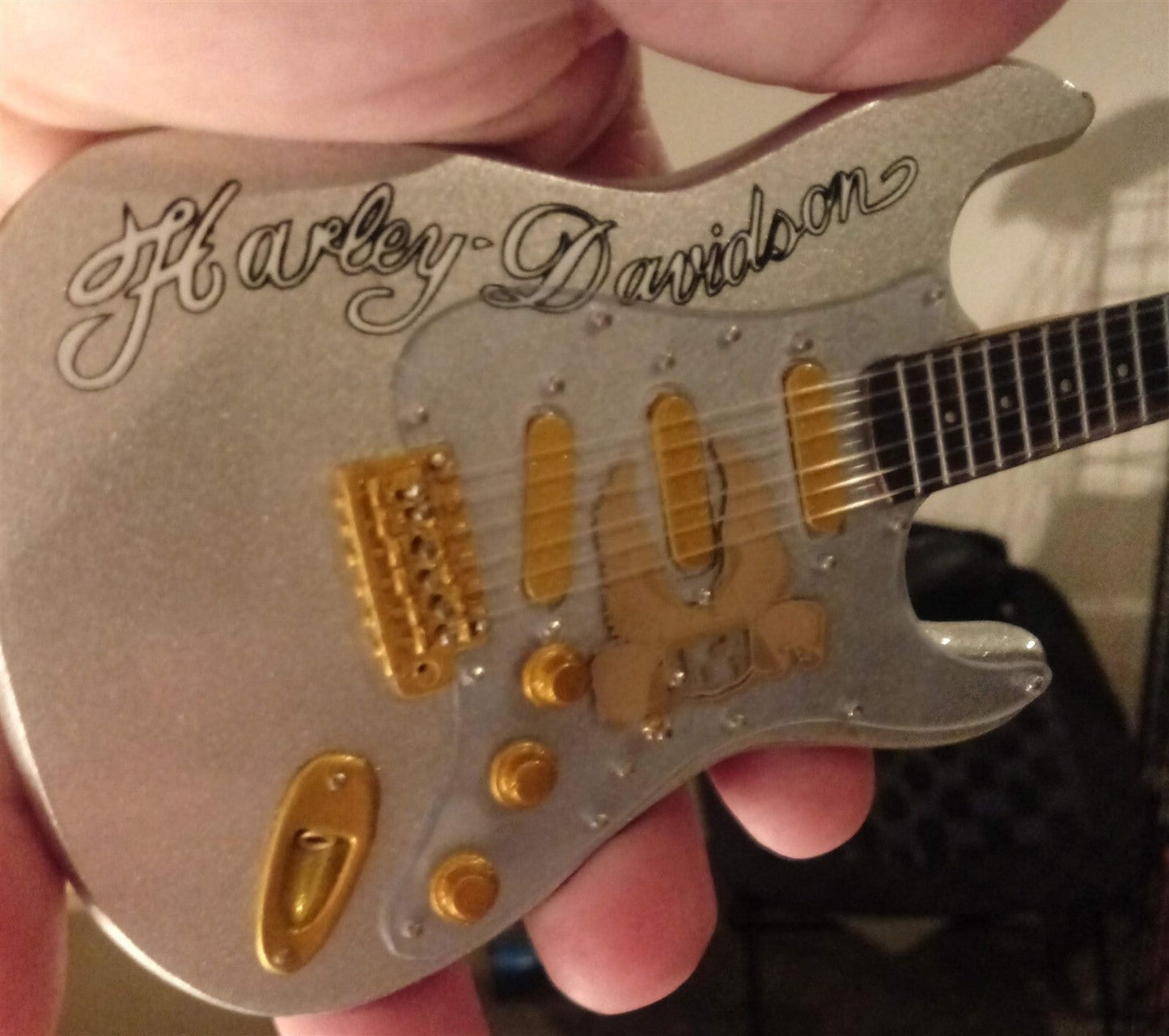 HARLEY DAVIDSON Custom Fender Strat 1:4 Scale Replica Guitar ~Axe Heaven~