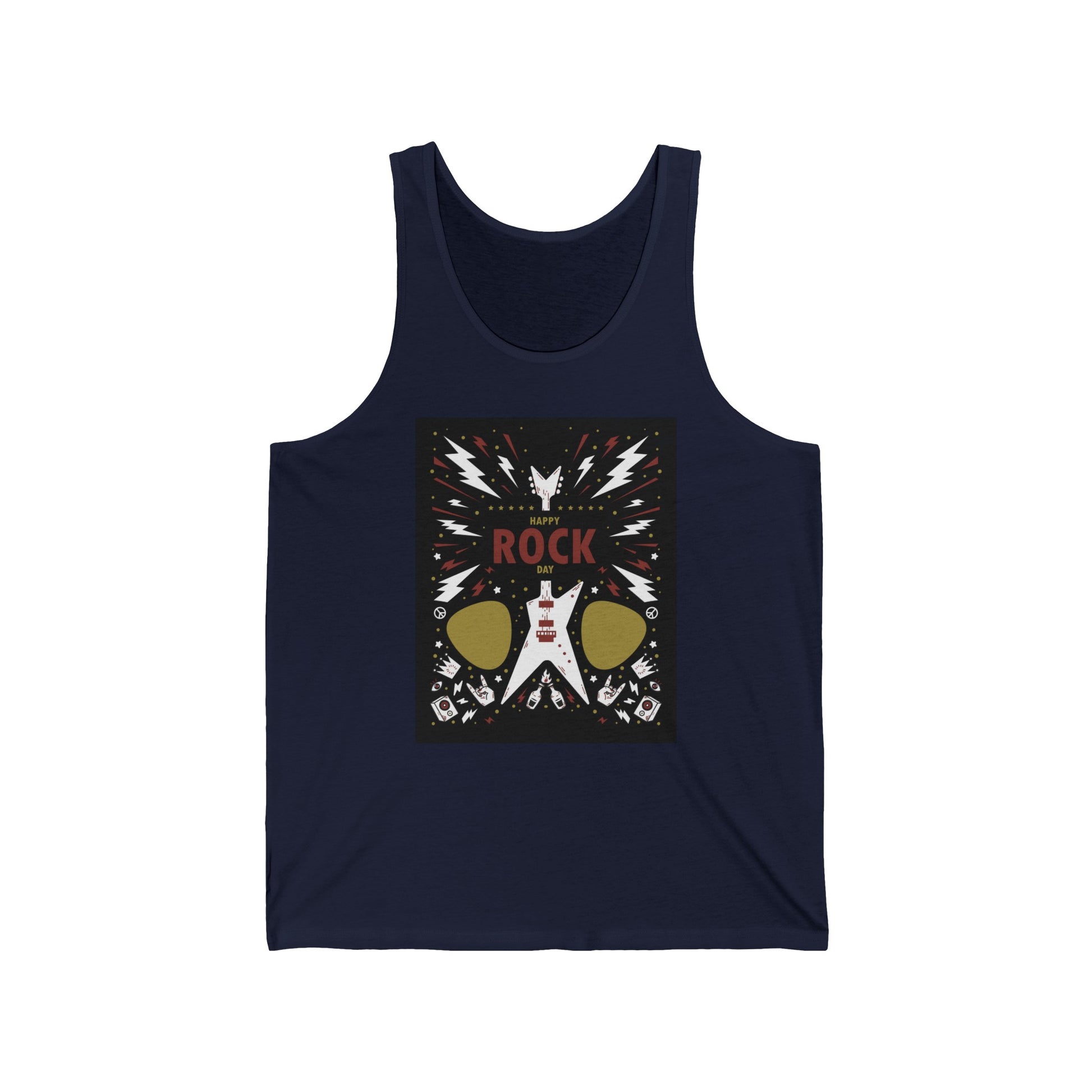 Happy Rock Day Unisex Jersey Tank - Lizard Vigilante