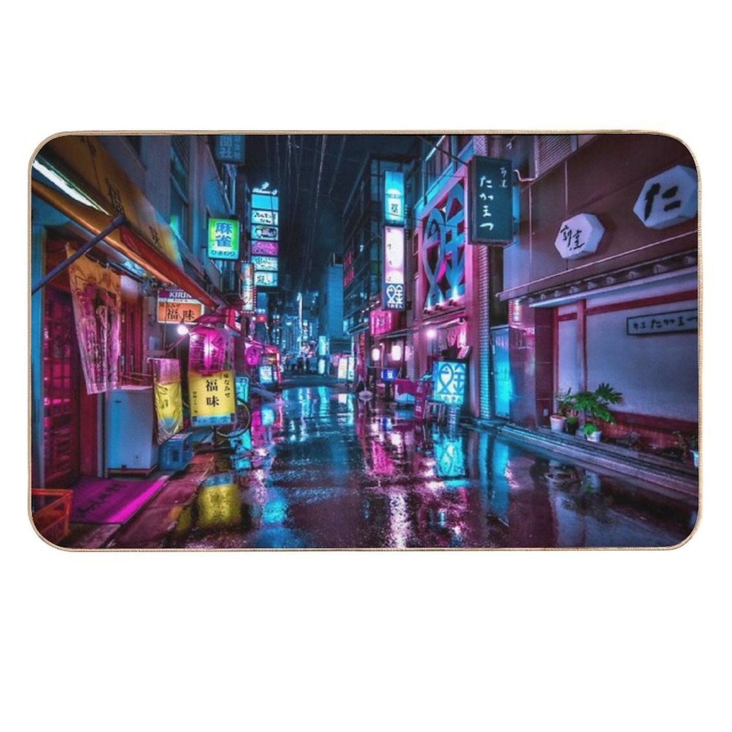 Tokyo at Night - Shimbashi  Multi-Purpose Bath Mat
