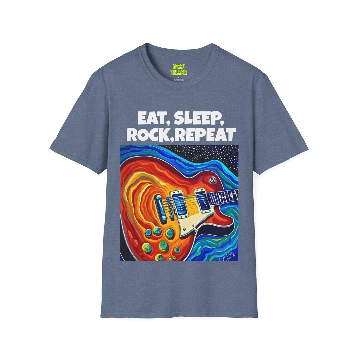 Eat, Sleep, Rock, Repeat Unisex Softstyle T-Shirt - Lizard Vigilante