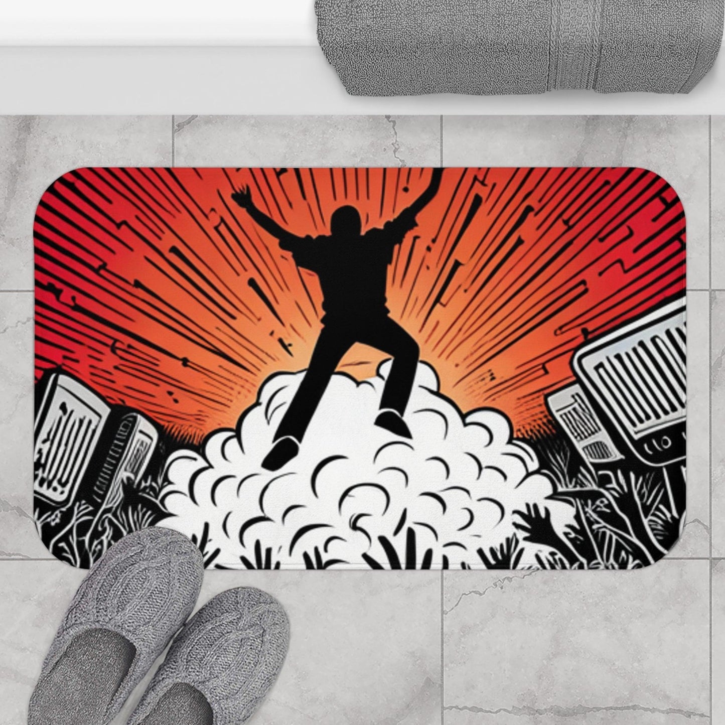 Metal Concert Bath Mat - Lizard Vigilante