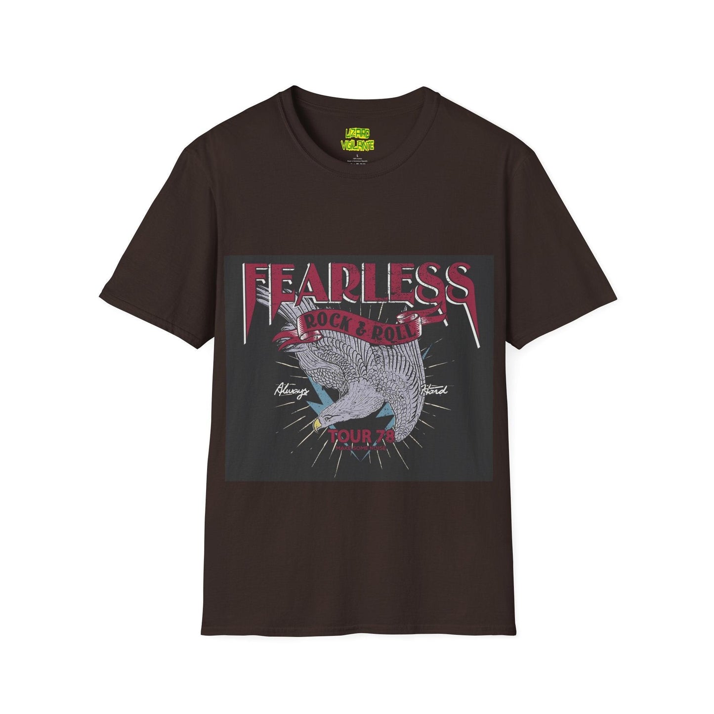 Fearless Rock & Roll Unisex Softstyle T-Shirt - Lizard Vigilante