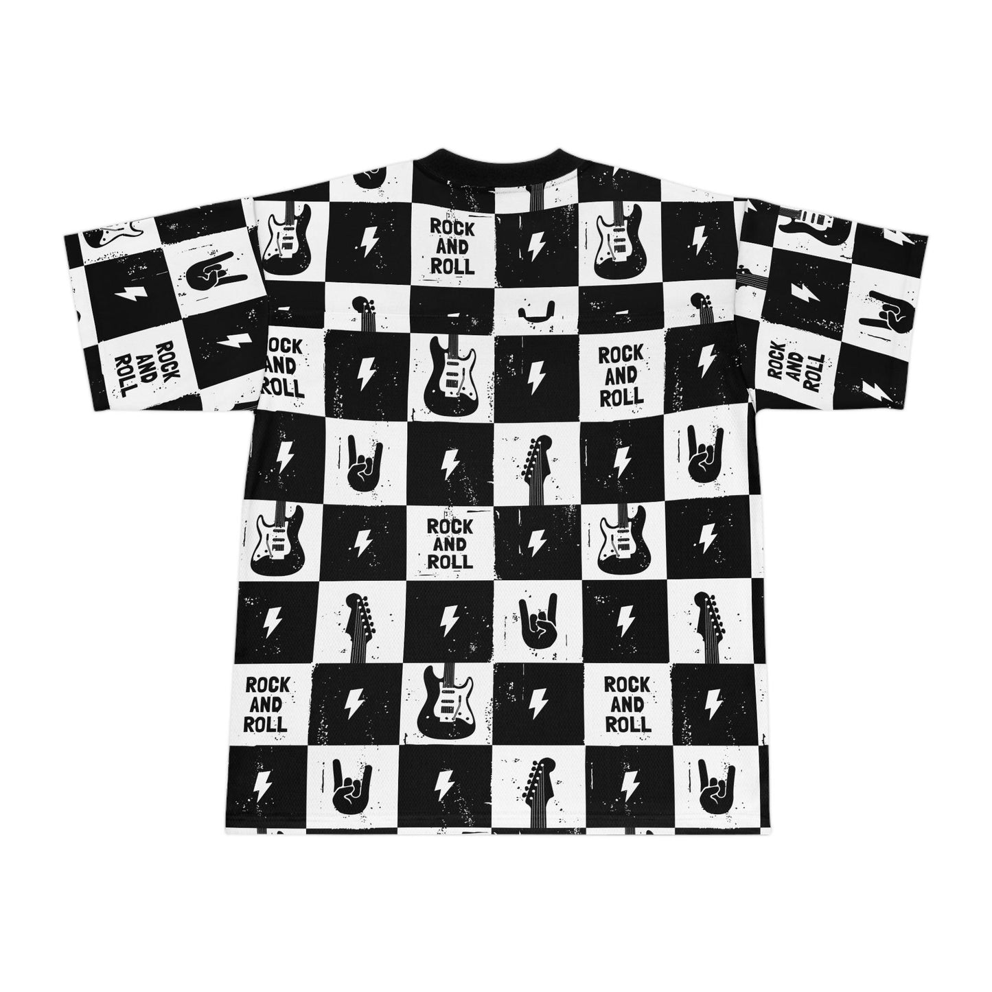 Rock and Roll Squares Unisex Football Jersey - Premium All Over Prints from Printify - Just $56.99! Shop now at Lizard Vigilante