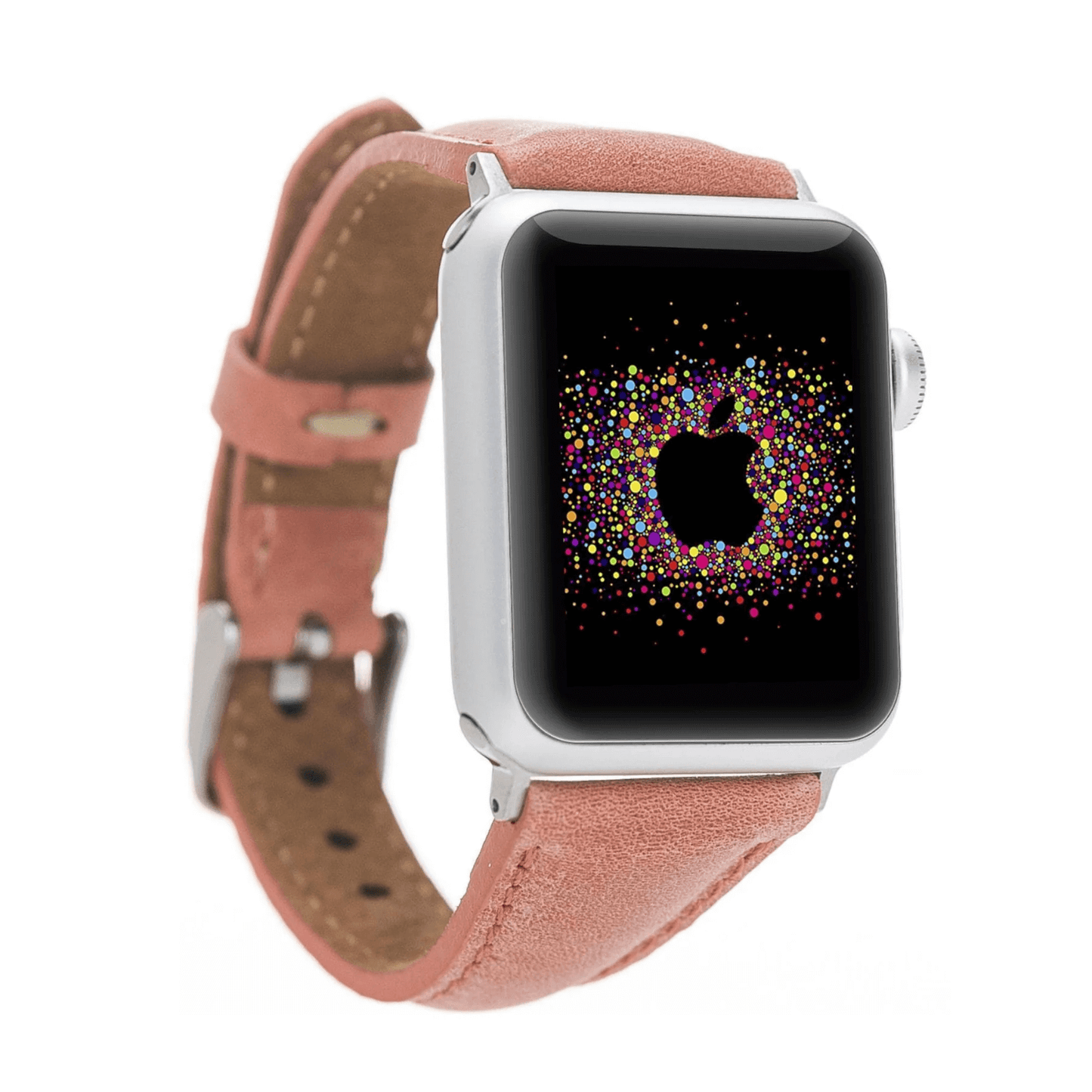 Classic Dusty Rose Leather Apple Watch Band - Dallas