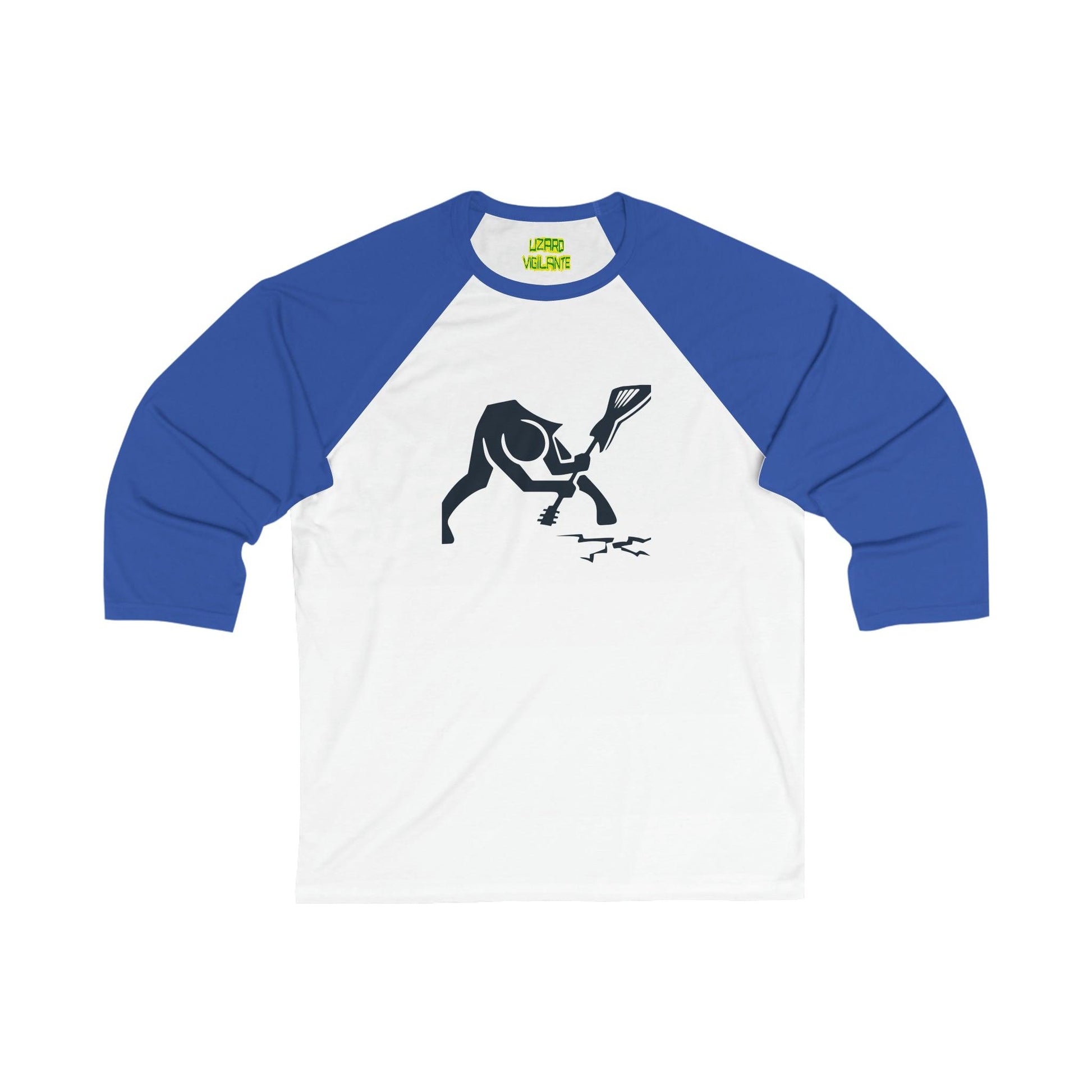 Smash Guitar! Unisex 3\4 Sleeve Baseball Tee - Lizard Vigilante