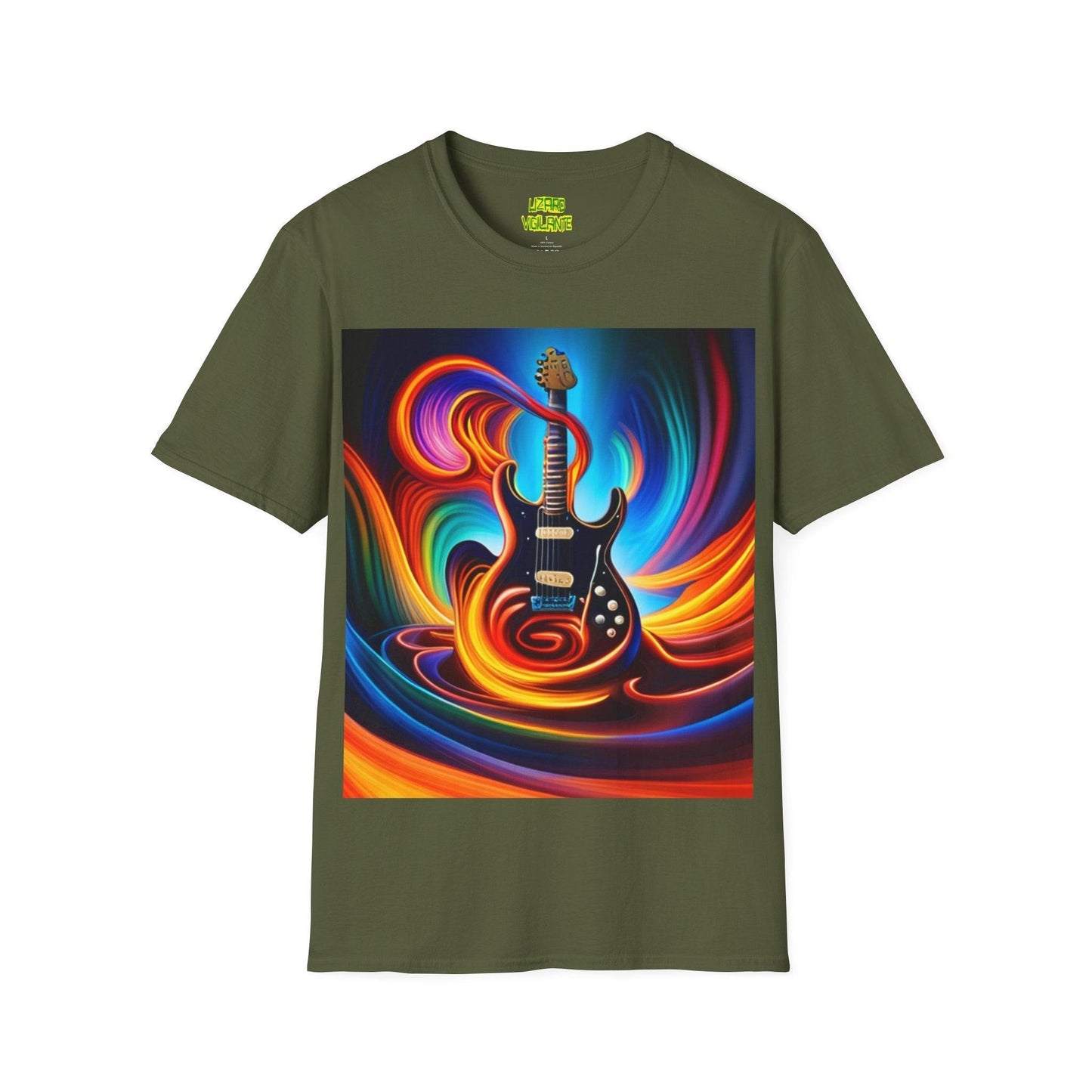 Tornado Guitar Unisex Softstyle T-Shirt - Lizard Vigilante