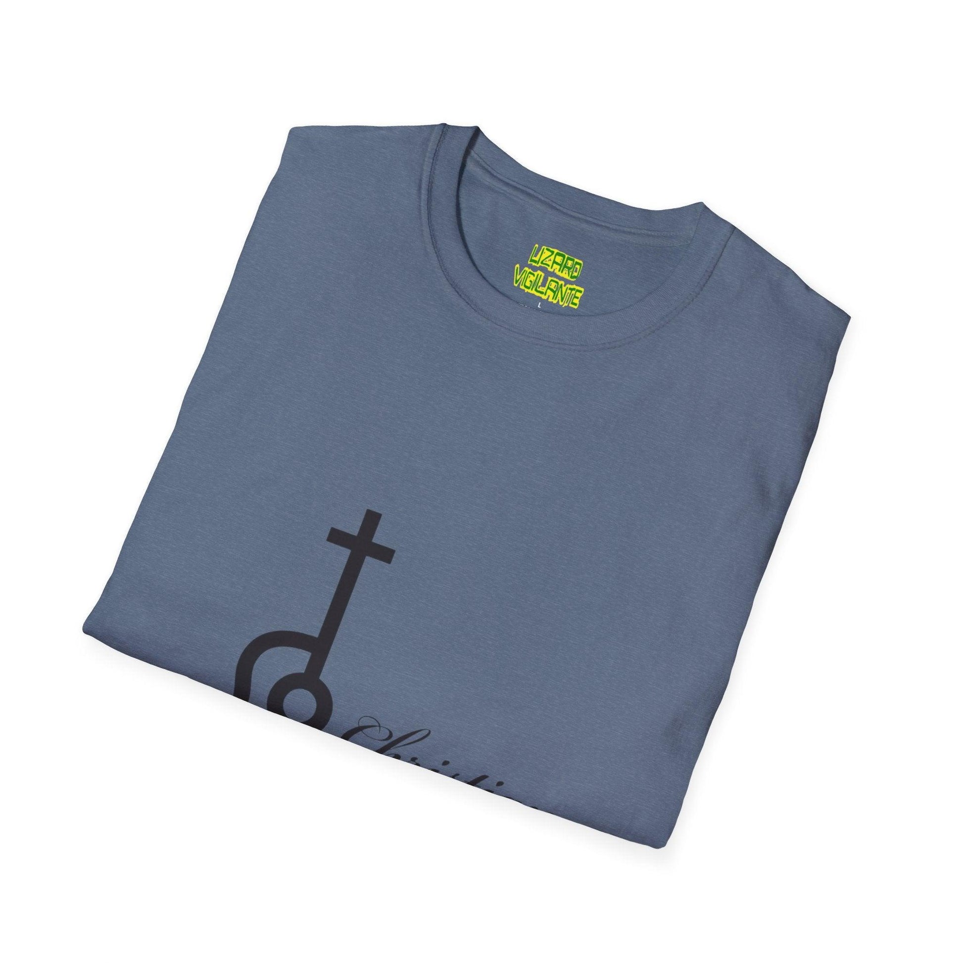 Christian Acoustic Cross Unisex Softstyle T-Shirt - Lizard Vigilante