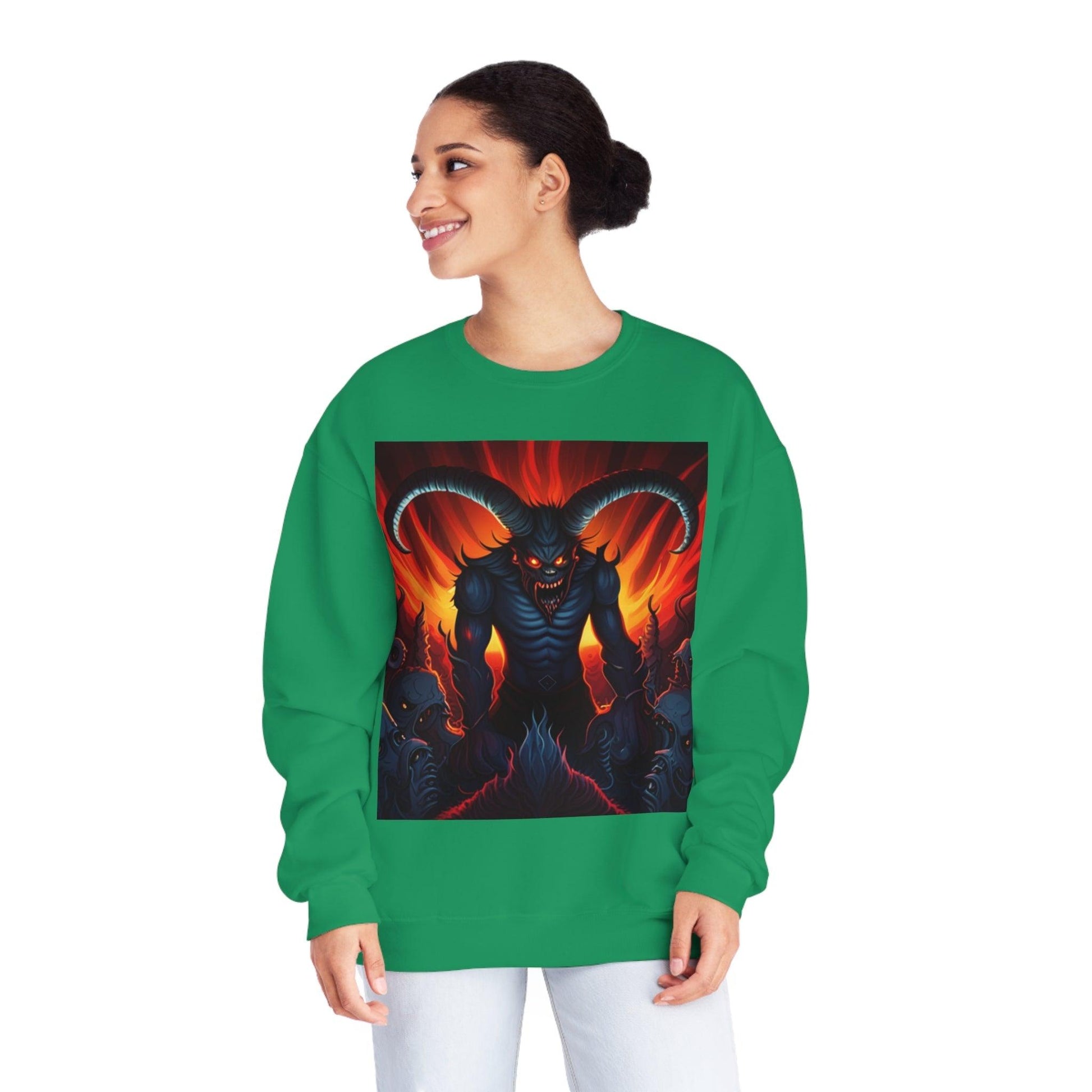 Horny Devil Unisex NuBlend® Crewneck Sweatshirt - Lizard Vigilante