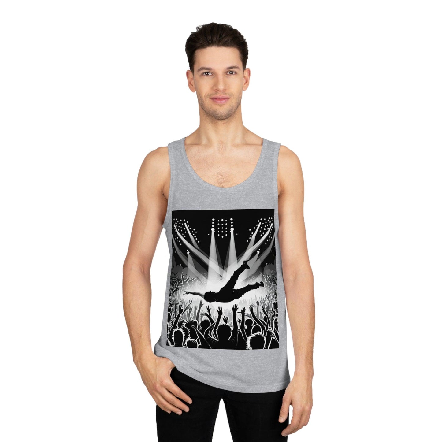 Crowd Surfing Metal Unisex Softstyle™ Tank Top - Lizard Vigilante