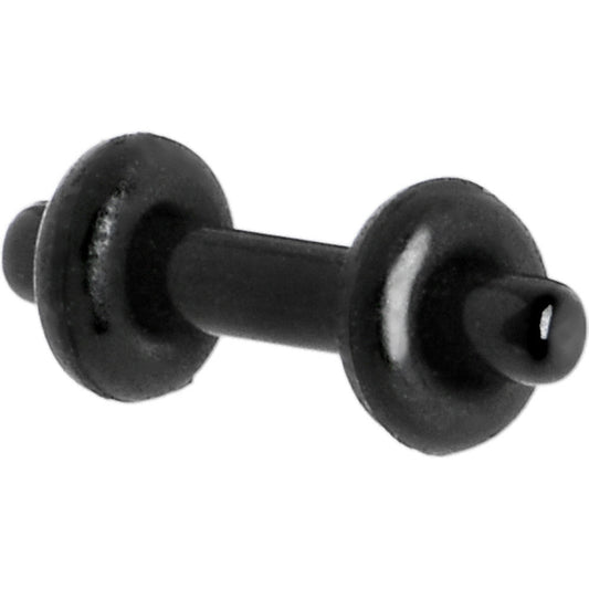 12G Black Acrylic Plug Set