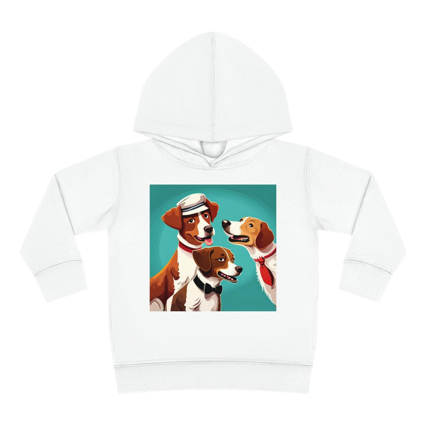 Illustrated Dogs Toddler Pullover Fleece Hoodie - Lizard Vigilante