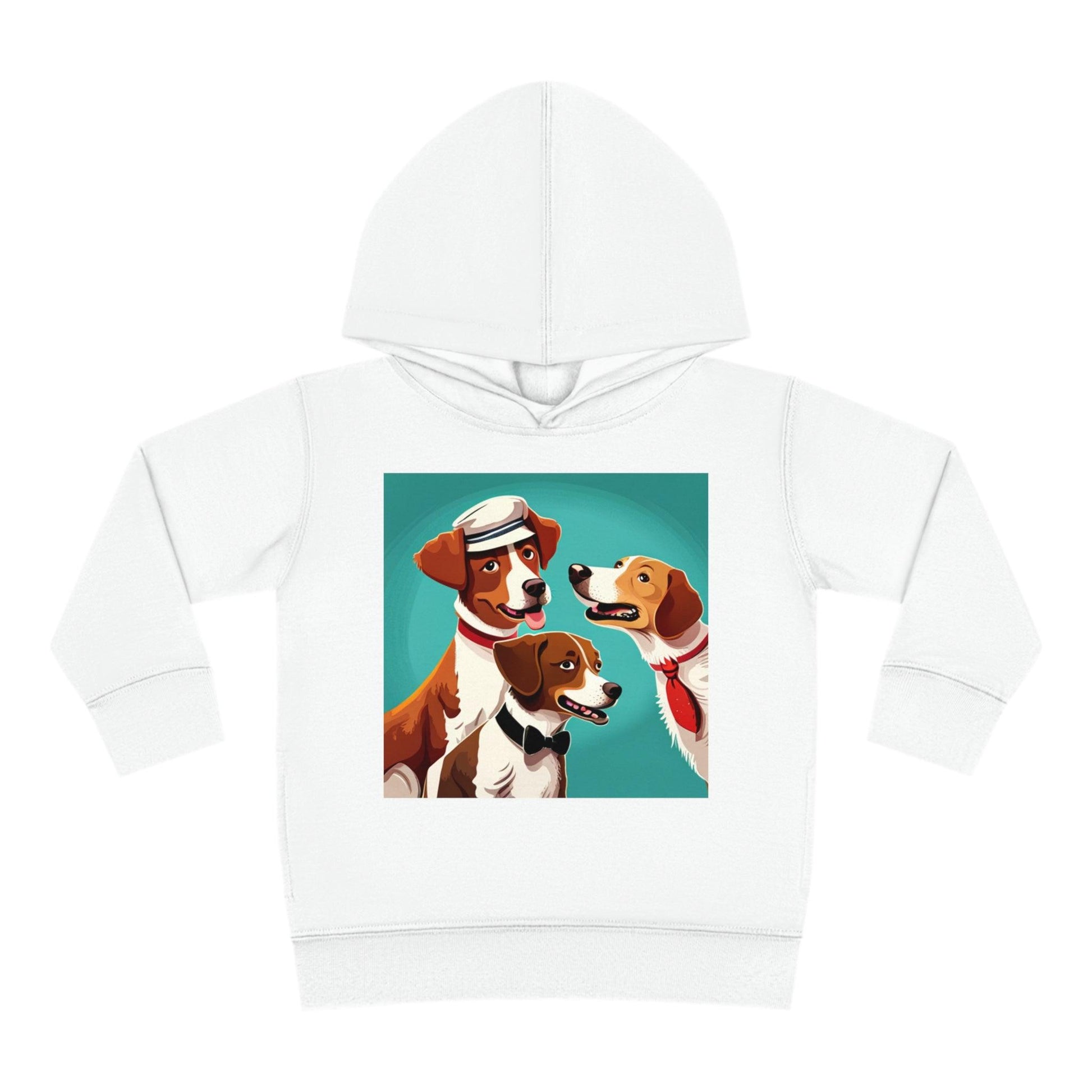 Illustrated Dogs Toddler Pullover Fleece Hoodie - Lizard Vigilante