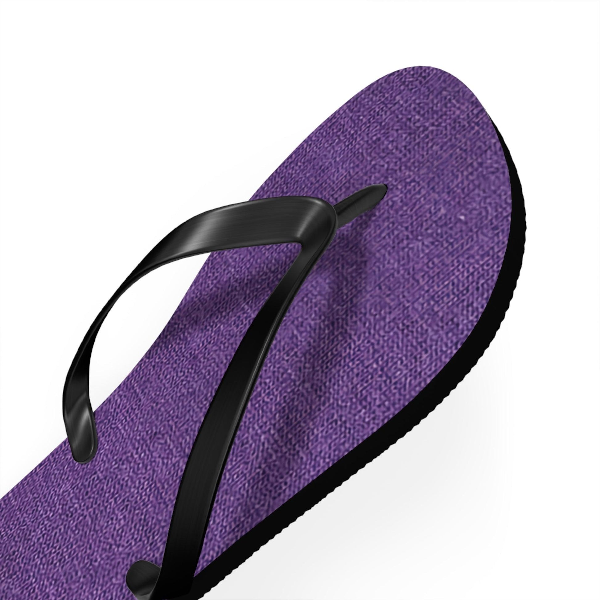 Faux Purple Silk Flip Flops - Lizard Vigilante