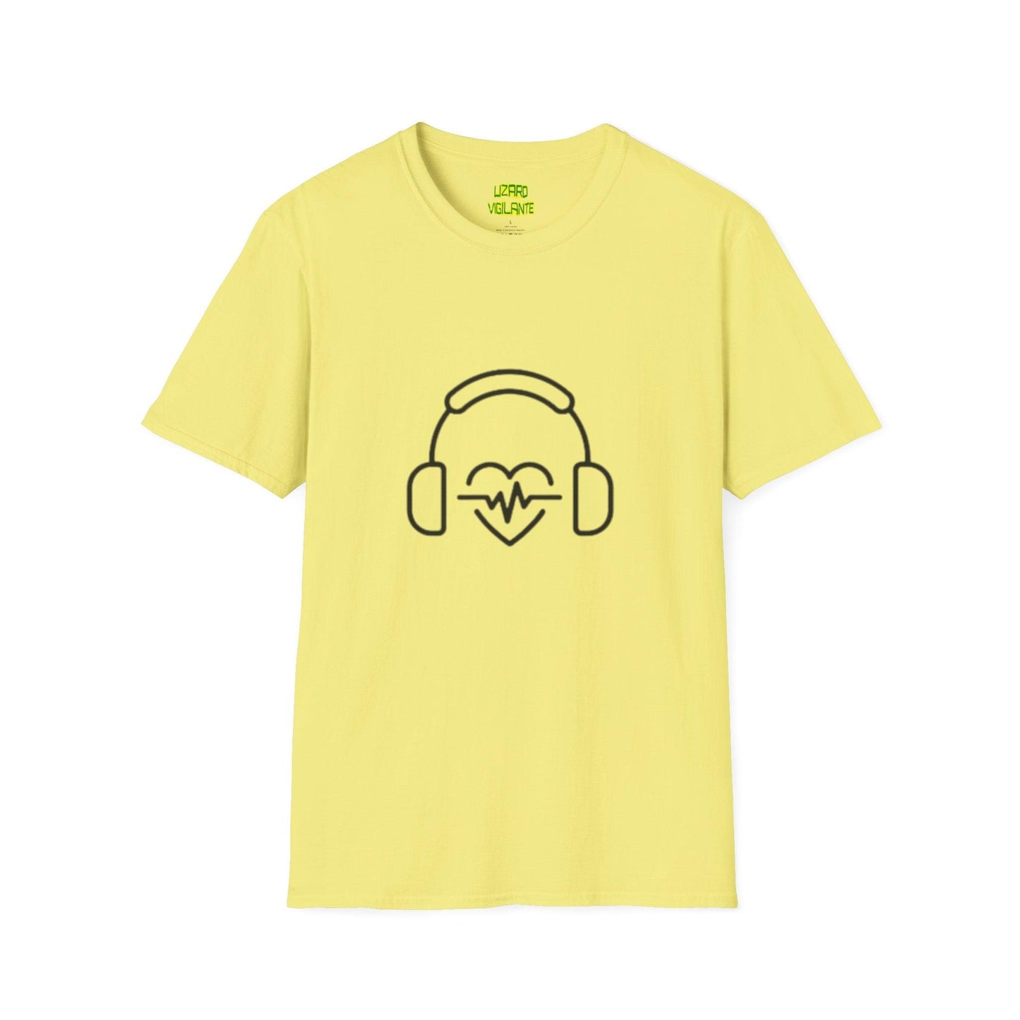 Headphone Love Unisex Softstyle T-Shirt - Lizard Vigilante