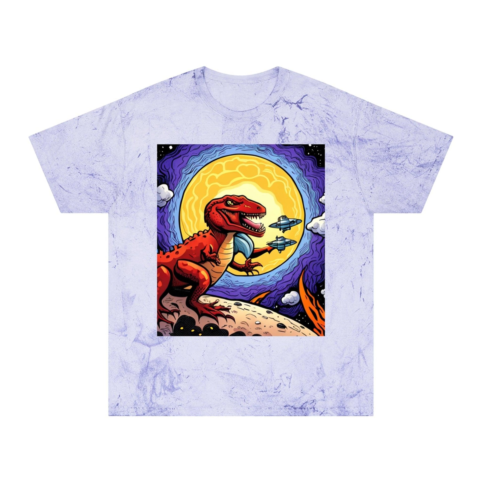 Space Lizard Vigilante Unisex Color Blast T-Shirt Dinosaur Tee - Lizard Vigilante