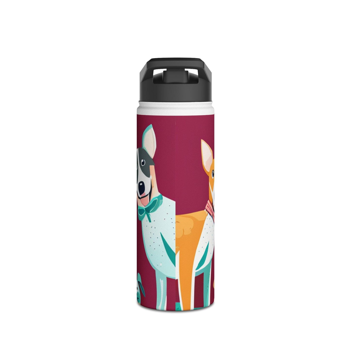 Illustrated by Doggie Stainless Steel Water Bottle, Standard Lid - Lizard Vigilante