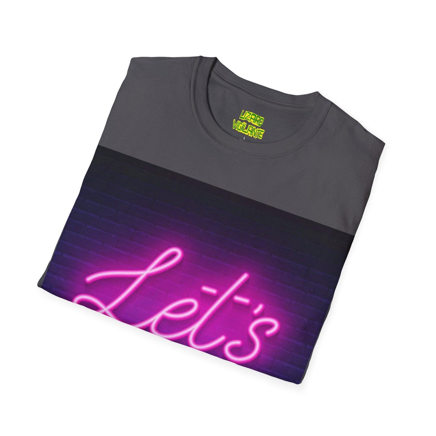 Let's Party Neon Unisex Softstyle T-Shirt - Lizard Vigilante