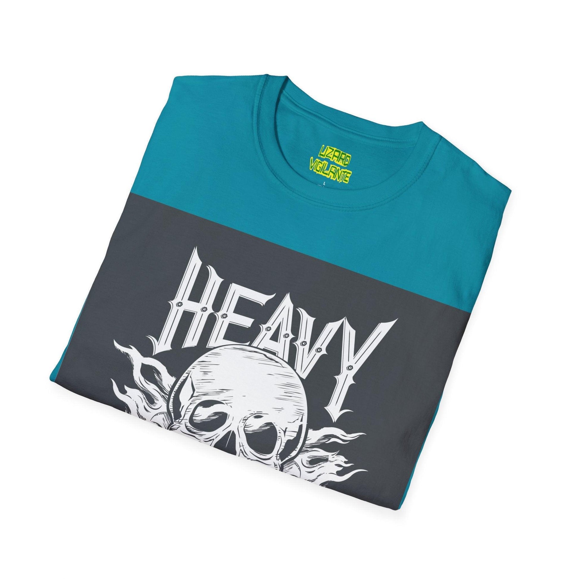 Heavy Metal Skull Unisex Softstyle T-Shirt - Lizard Vigilante