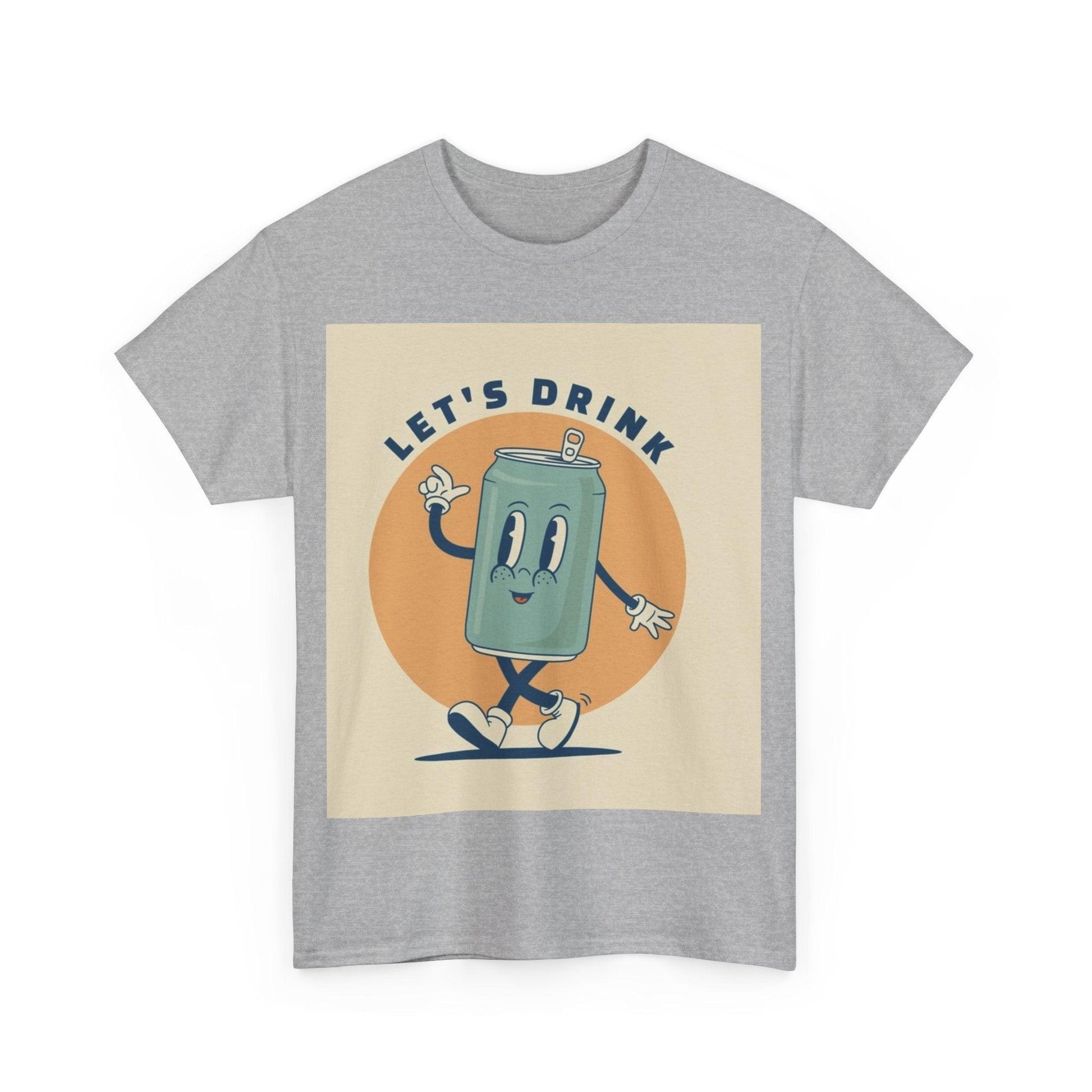 Let's Drink Can Man Unisex Heavy Cotton Tee - Lizard Vigilante