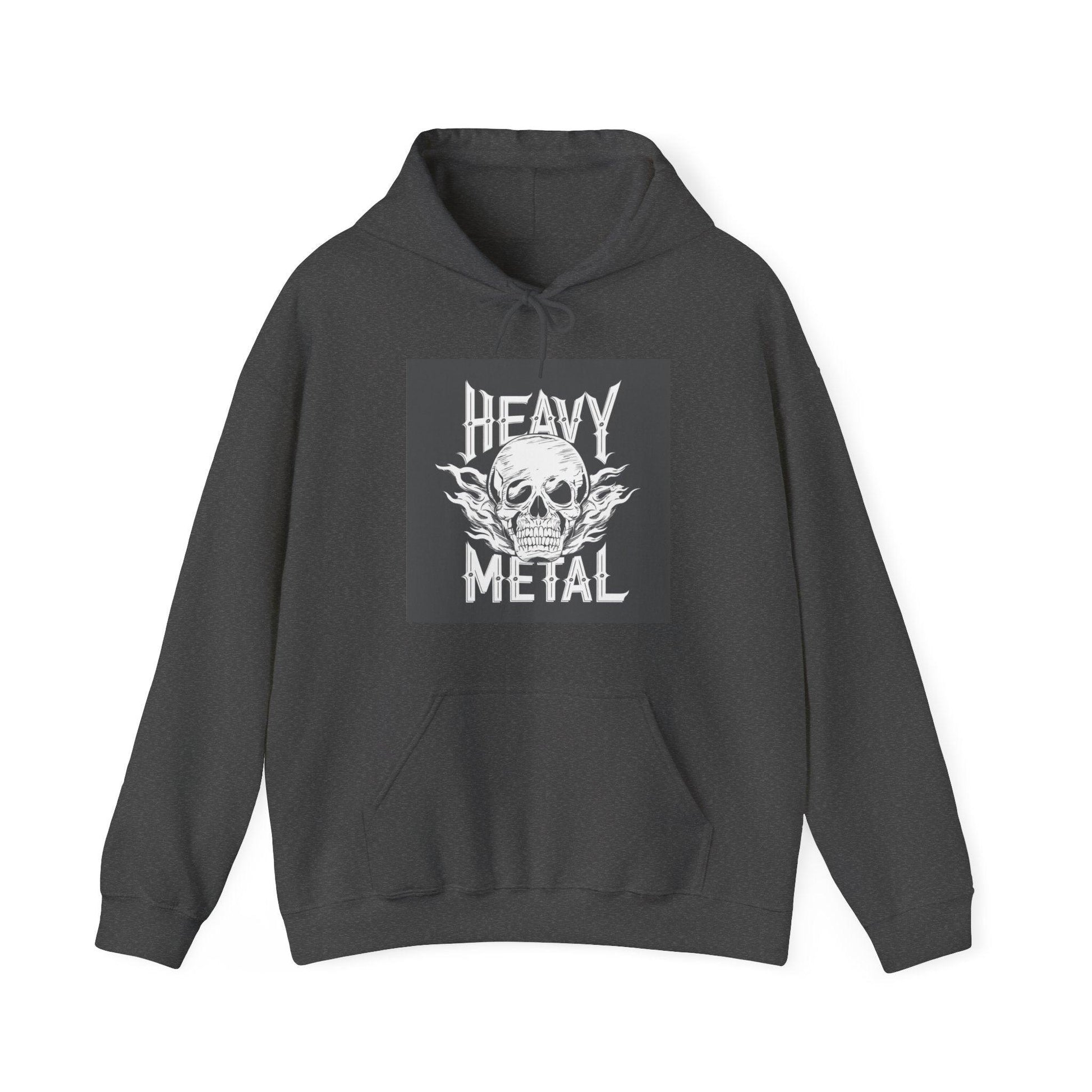 Heavy Metal Skull Unisex Heavy Blend™ Hooded Sweatshirt - Lizard Vigilante