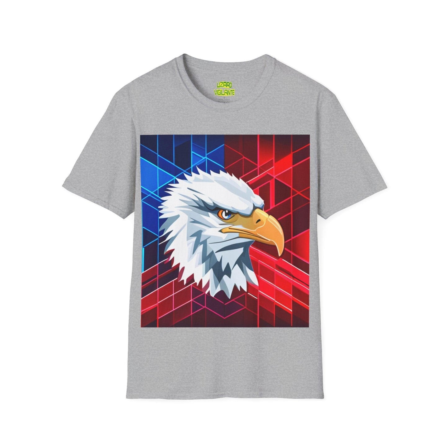 Geometric Eagle Bird Unisex Softstyle T-Shirt - Lizard Vigilante