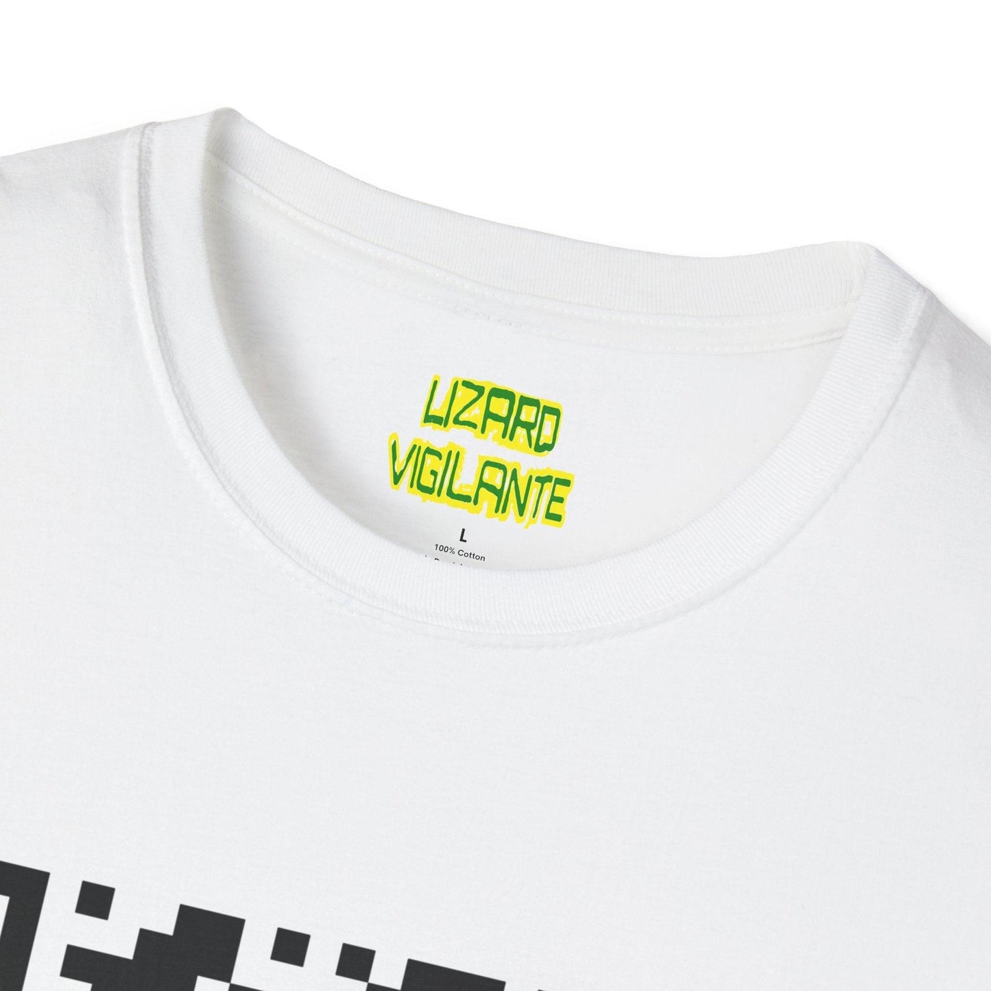 Lizard Vigilante QR Code Unisex Softstyle T-Shirt - Lizard Vigilante