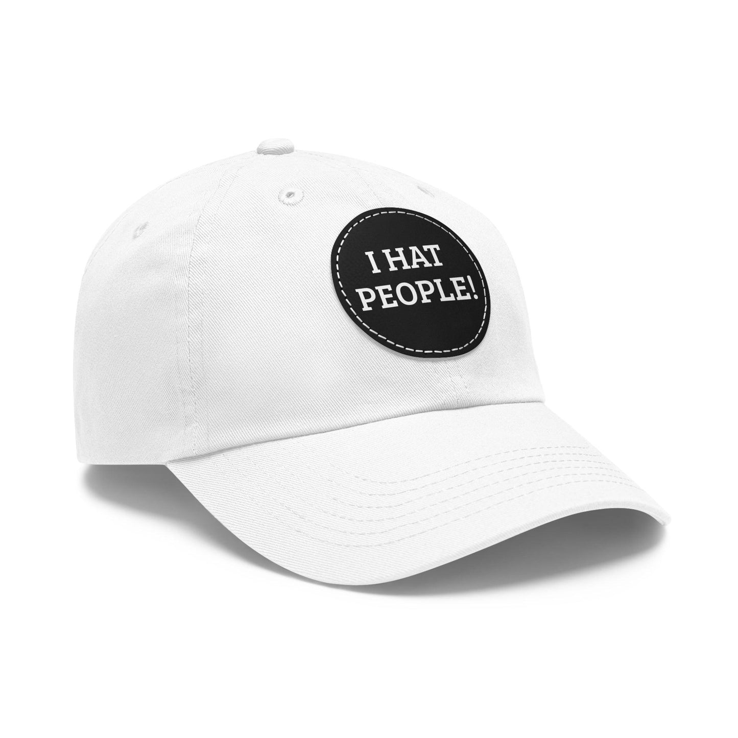 I HAT PEOPLE! Dad Hat with Leather Patch (Round) - Lizard Vigilante