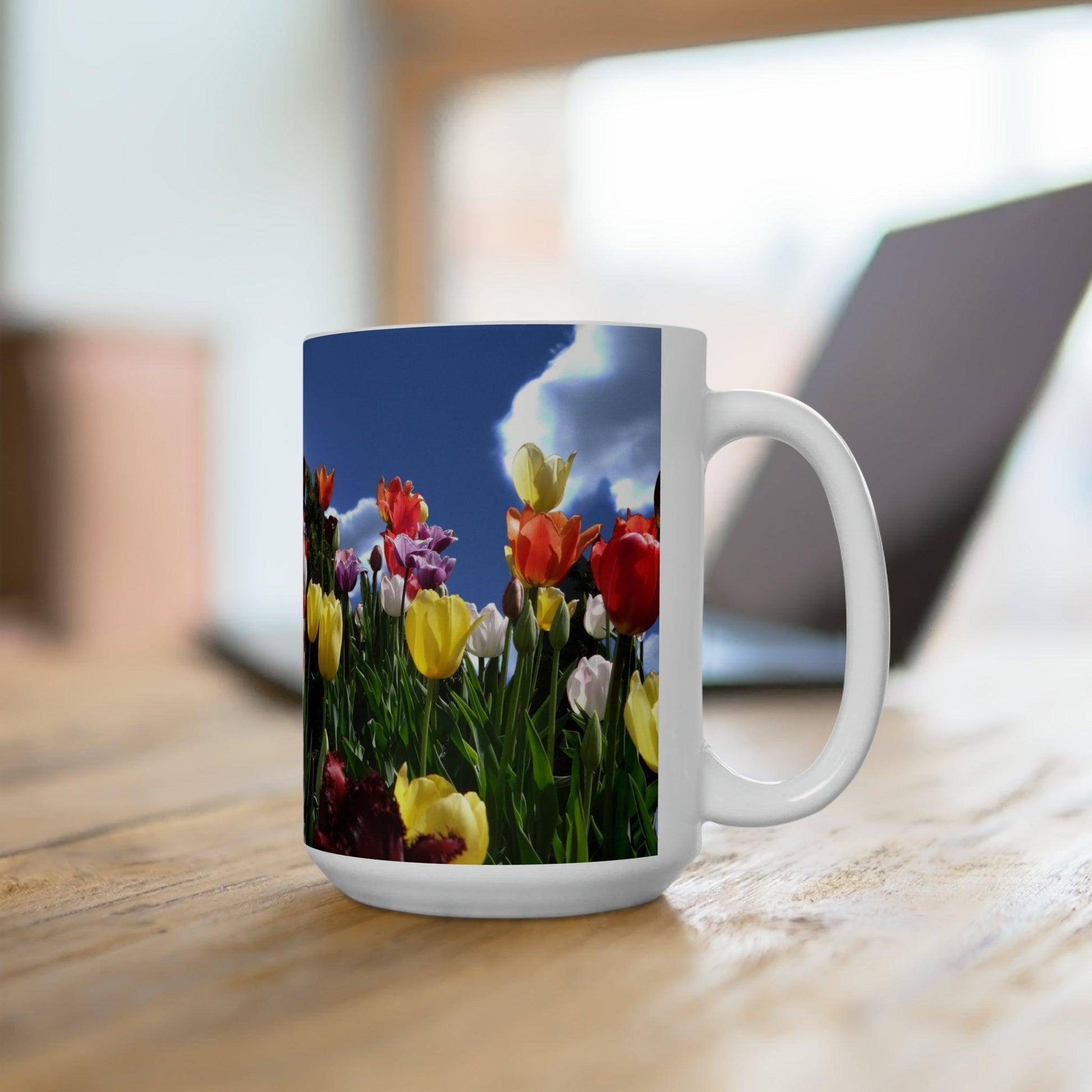 Flowery Ceramic Mug 15oz - Lizard Vigilante