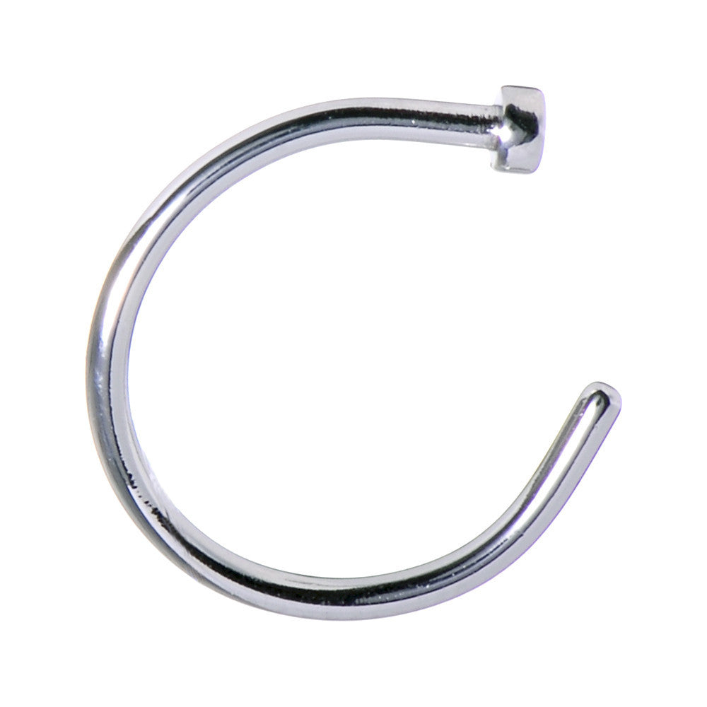18G Stainless Steel Nose Hoop - 3/8