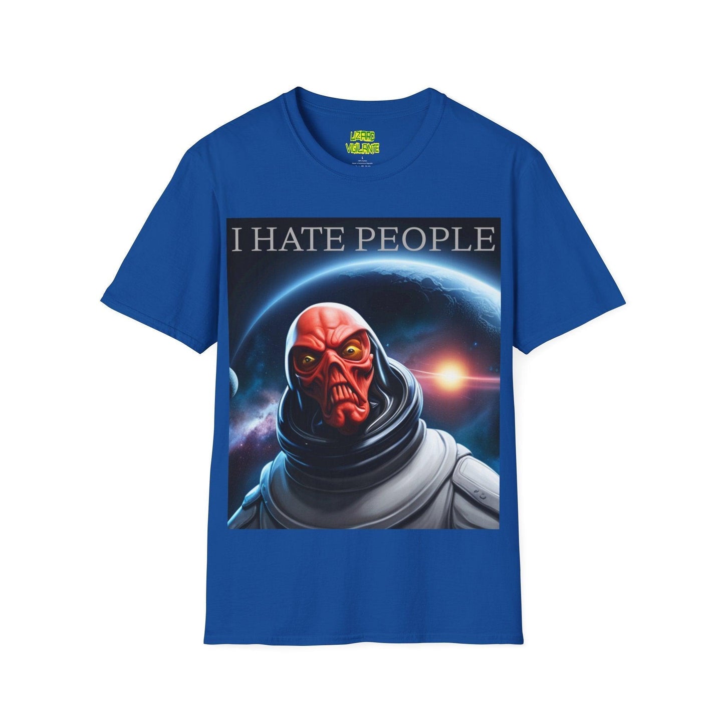 I Hate People Alien Unisex Softstyle T-Shirt - Lizard Vigilante